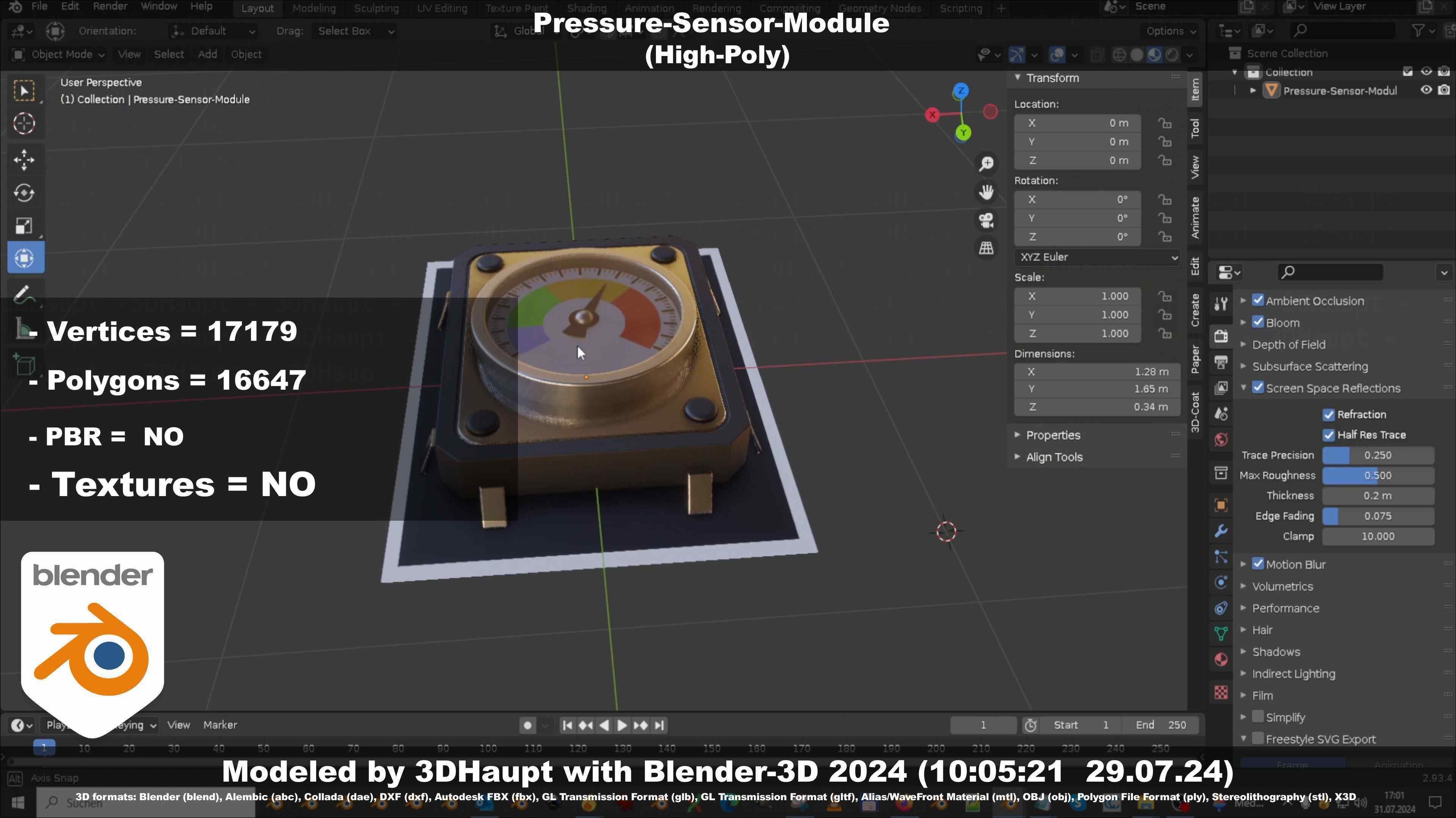 Pressure-Sensor-Module  3D model_90