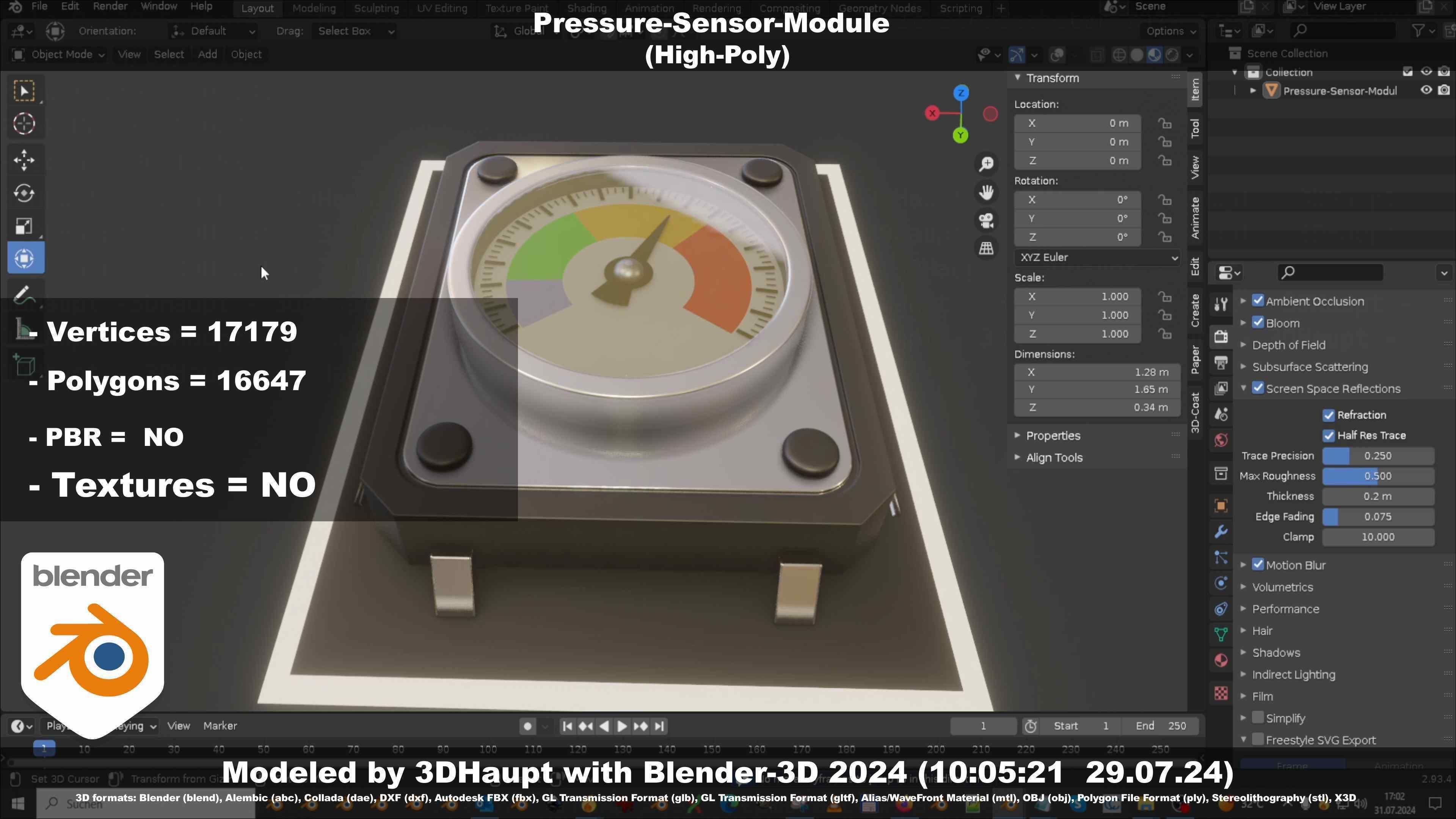 Pressure-Sensor-Module  3D model_48