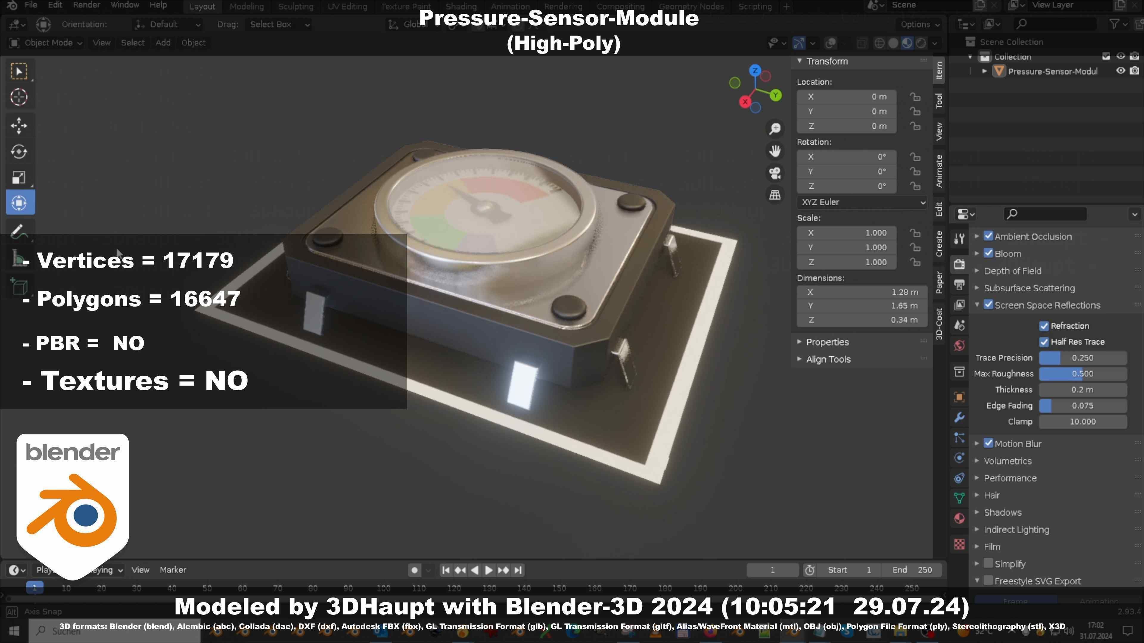 Pressure-Sensor-Module  3D model_117
