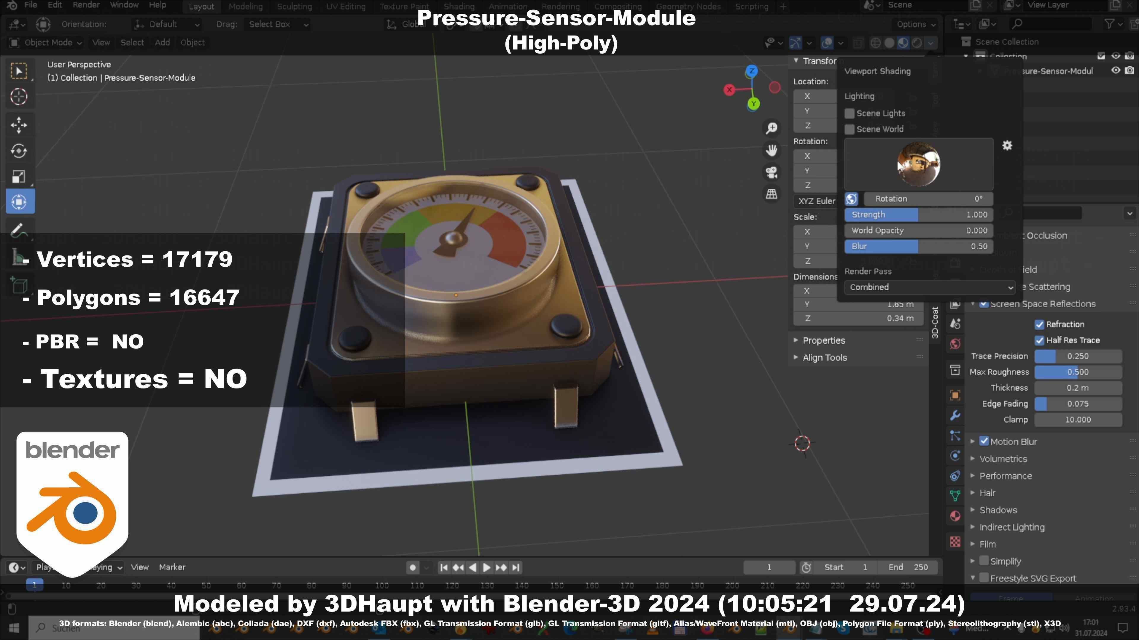 Pressure-Sensor-Module  3D model_113
