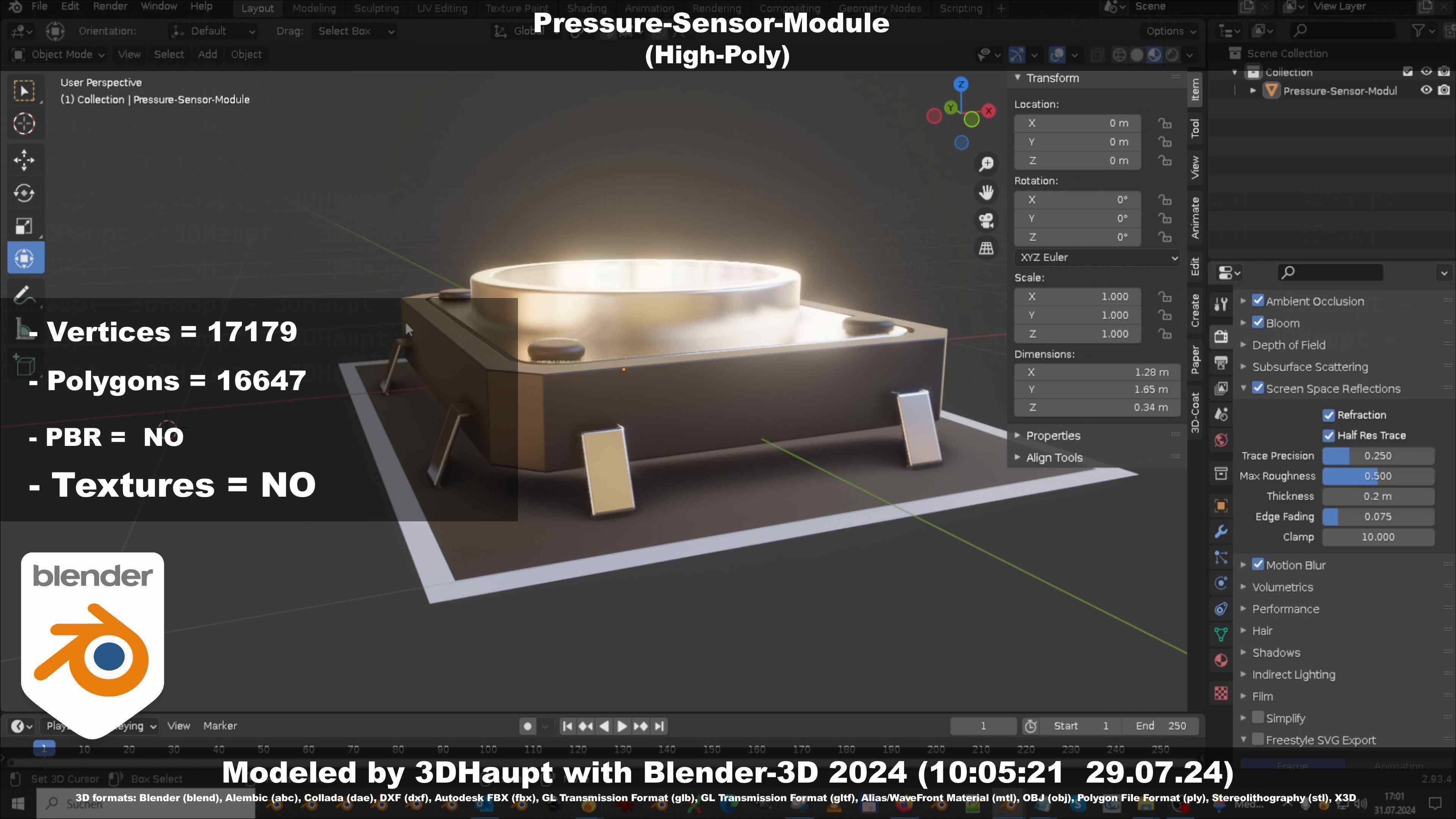 Pressure-Sensor-Module  3D model_127