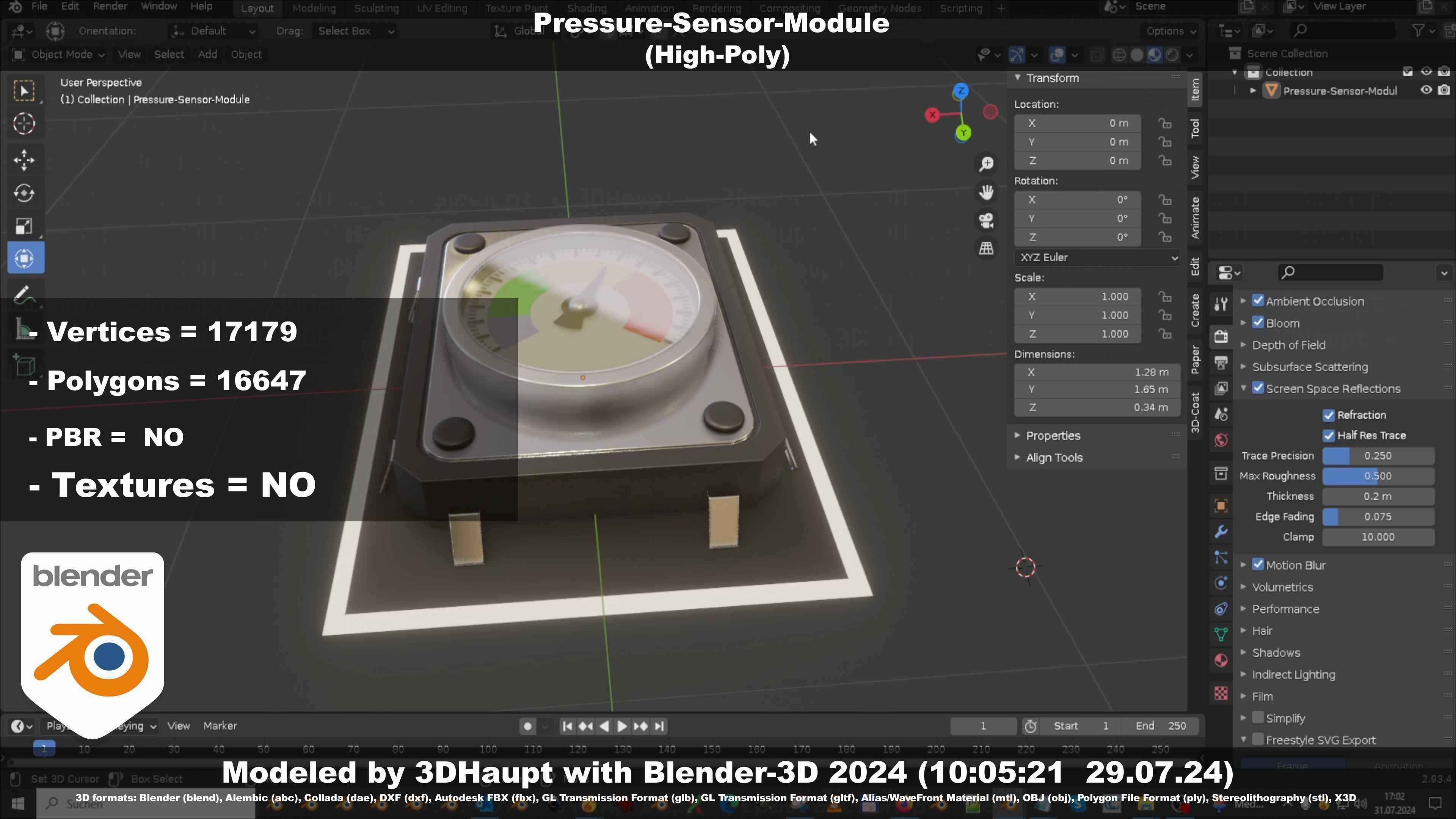 Pressure-Sensor-Module  3D model_58
