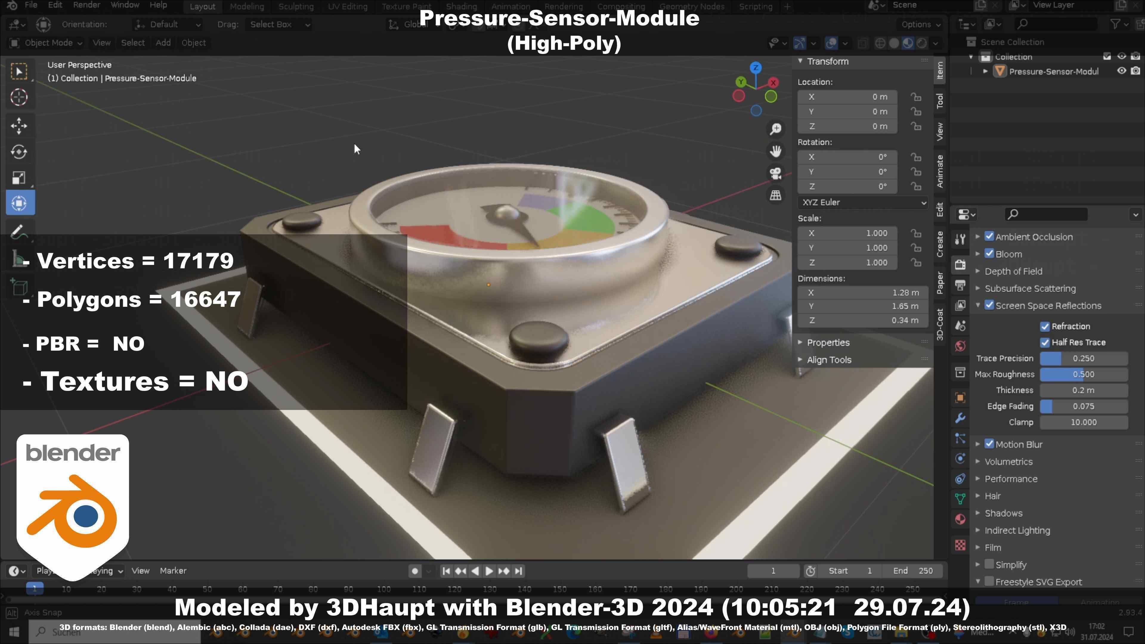 Pressure-Sensor-Module  3D model_78