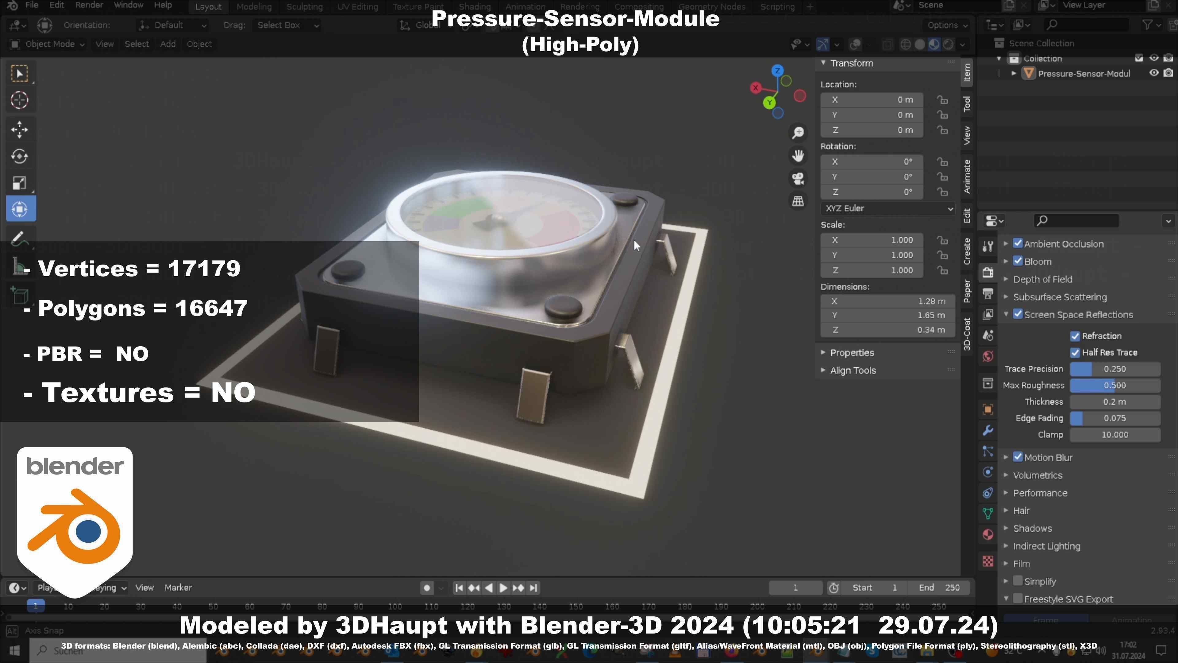 Pressure-Sensor-Module  3D model_64