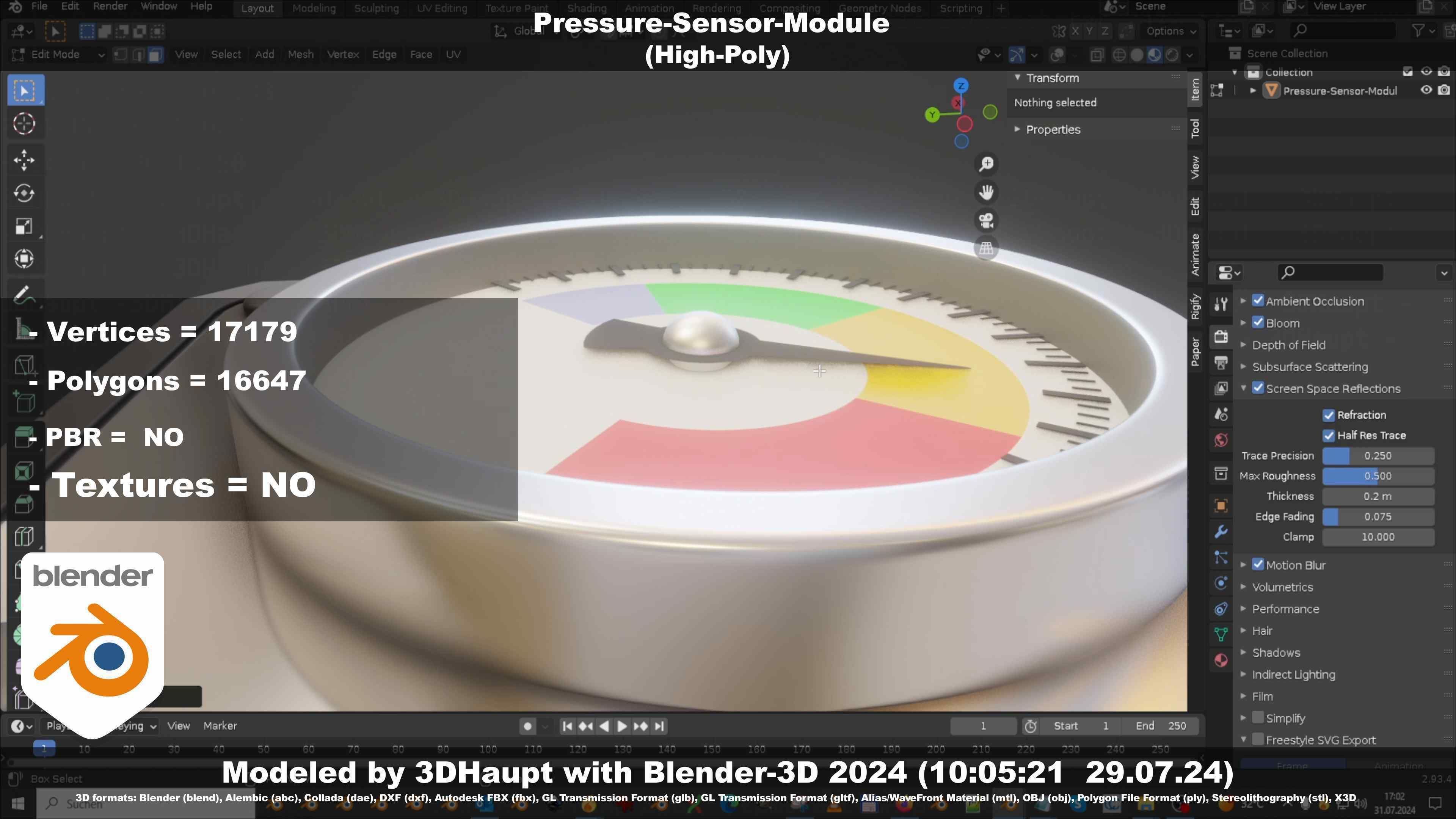 Pressure-Sensor-Module  3D model_129