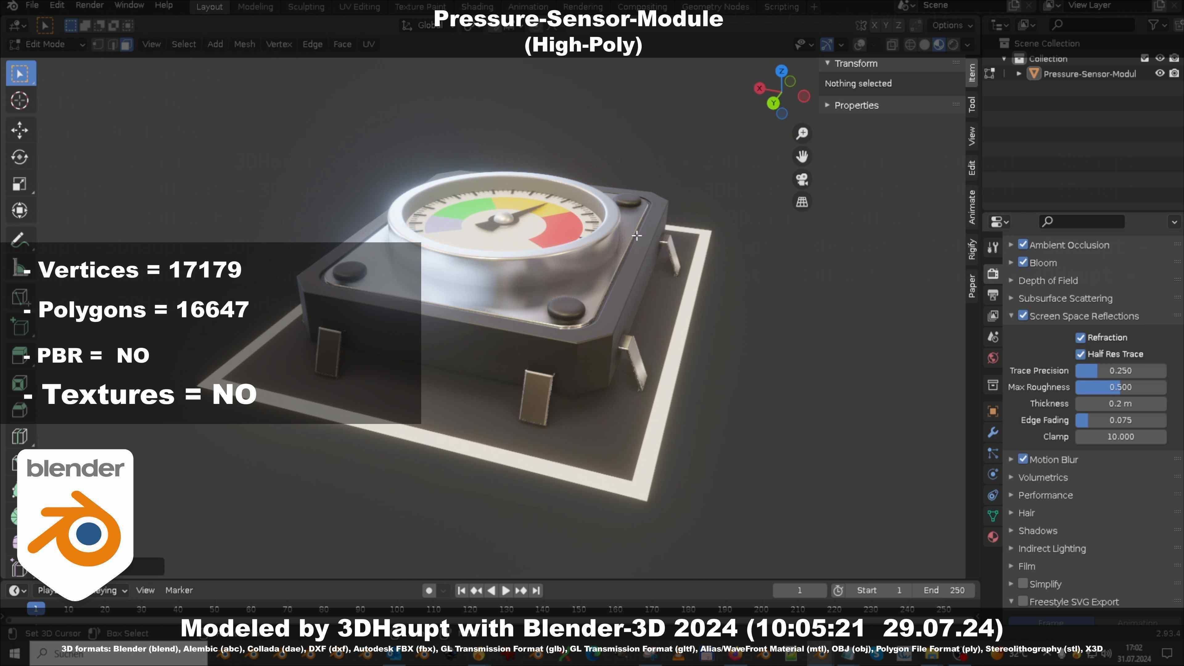 Pressure-Sensor-Module  3D model_110