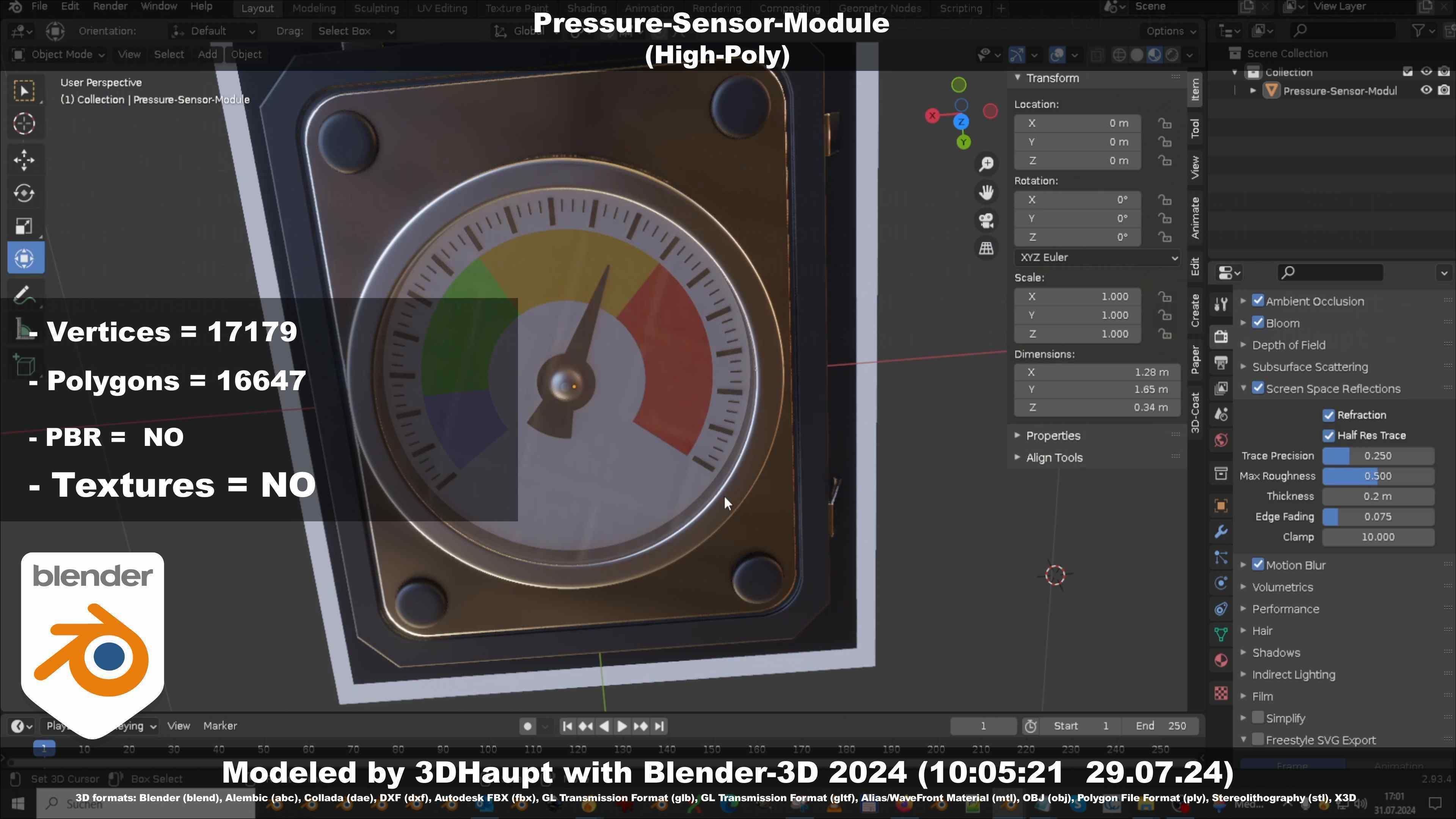 Pressure-Sensor-Module  3D model_88