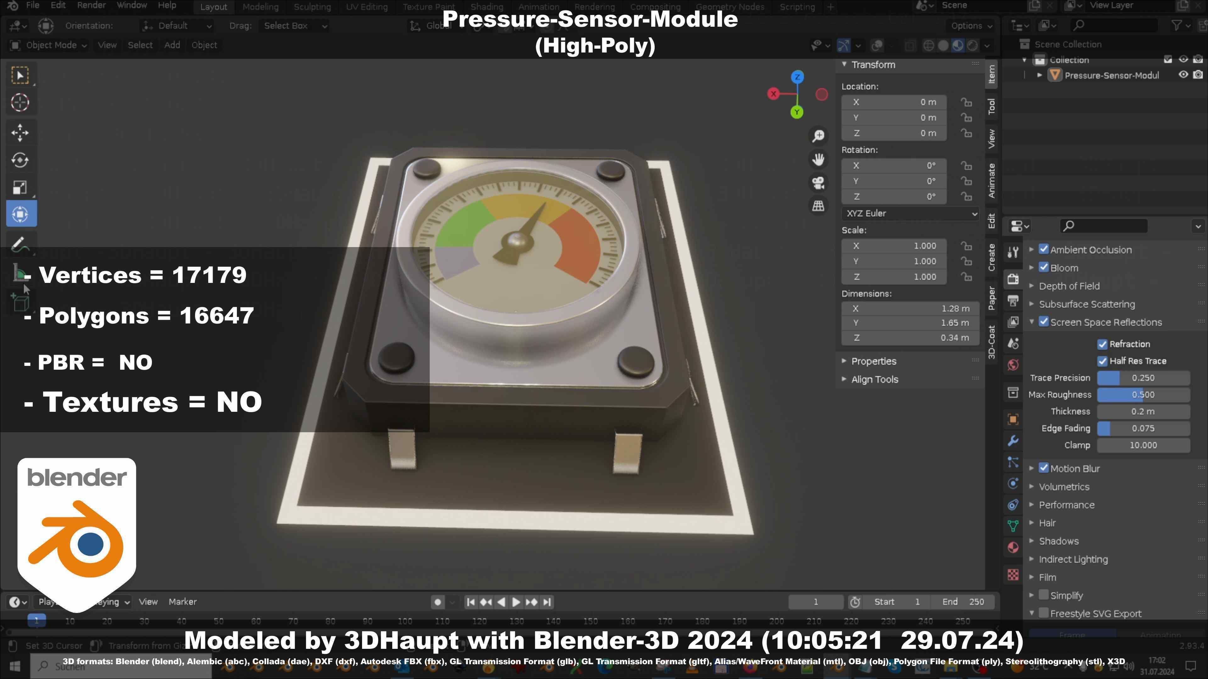 Pressure-Sensor-Module  3D model_49