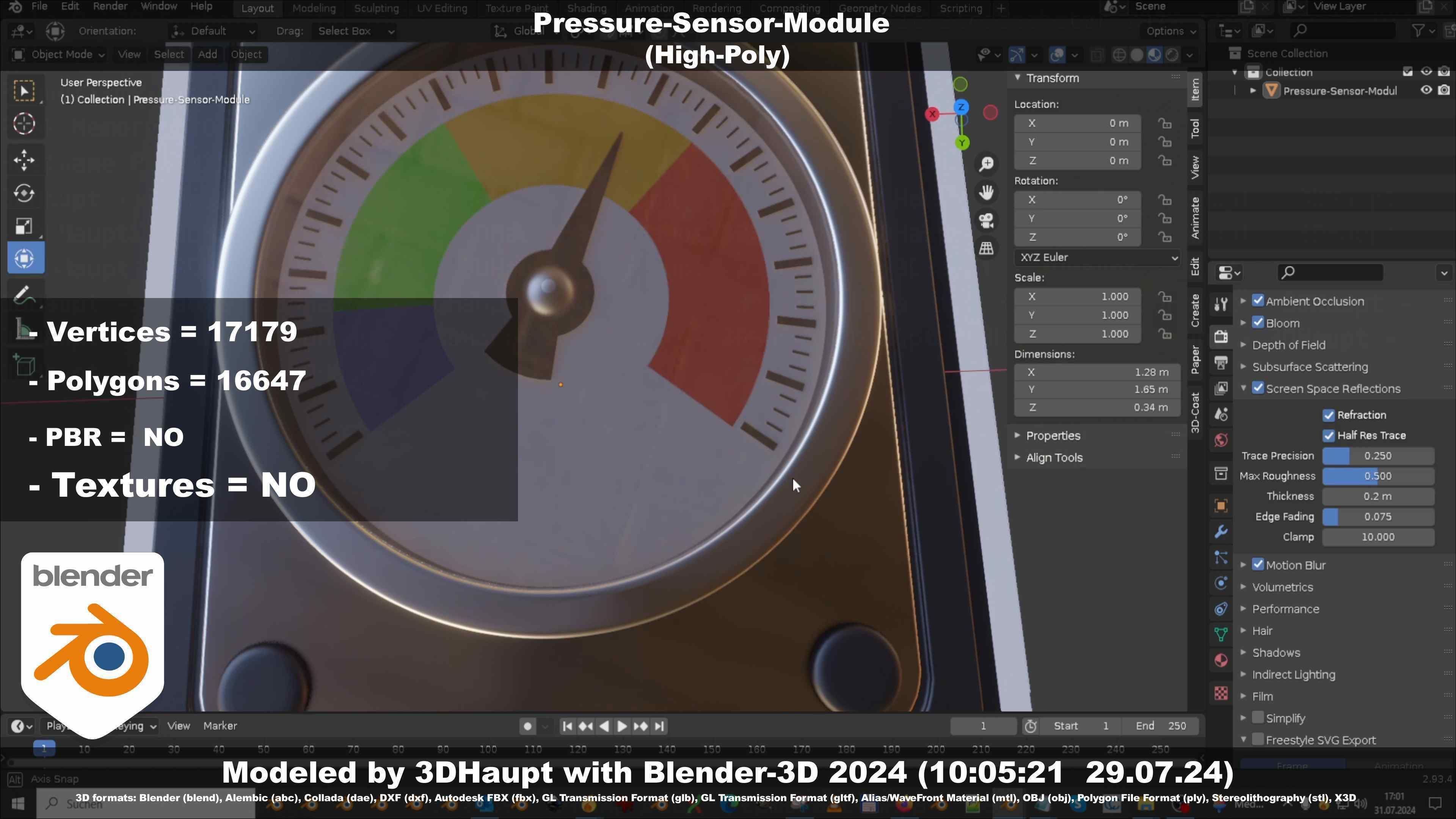 Pressure-Sensor-Module  3D model_128