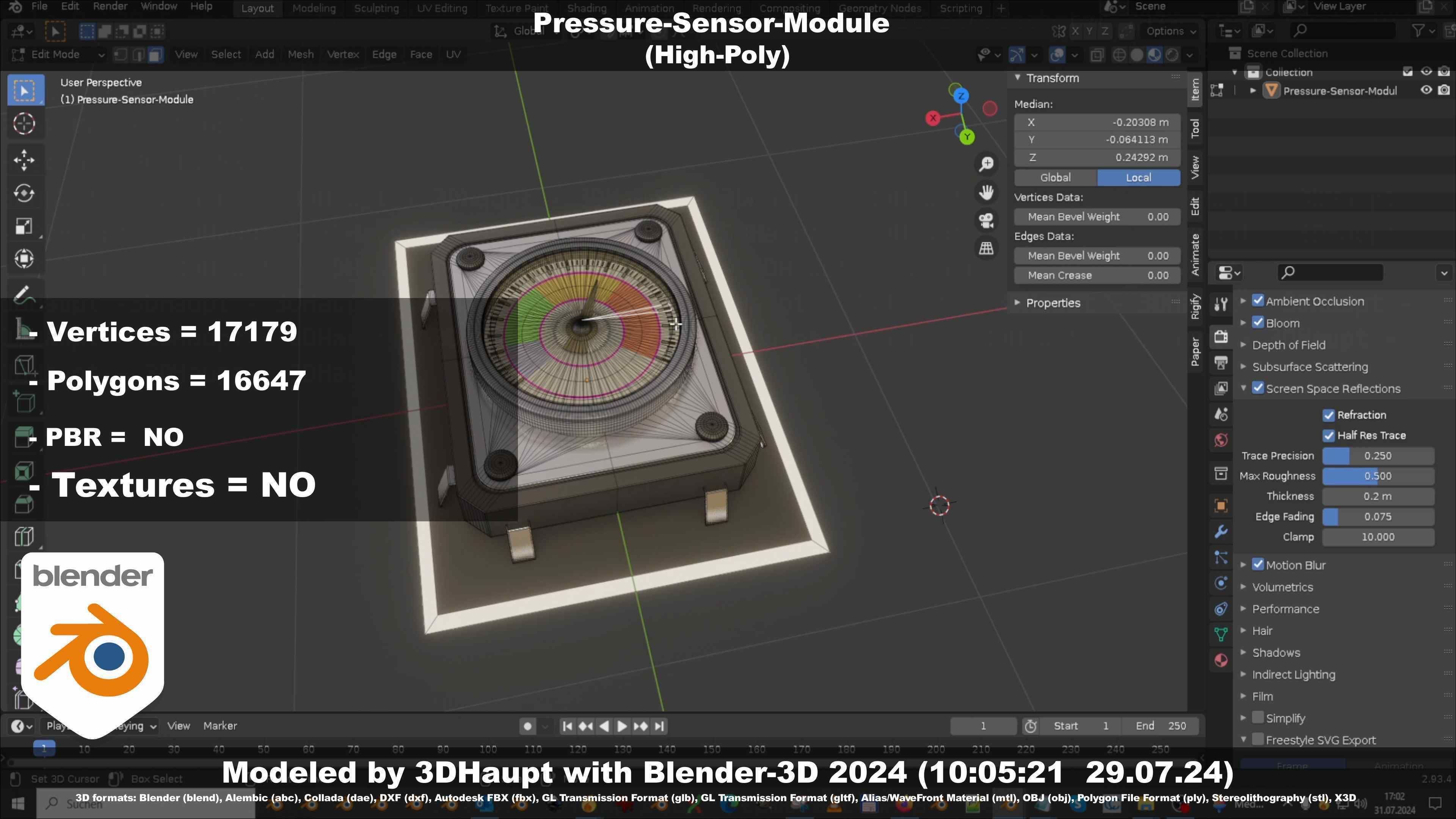 Pressure-Sensor-Module  3D model_131