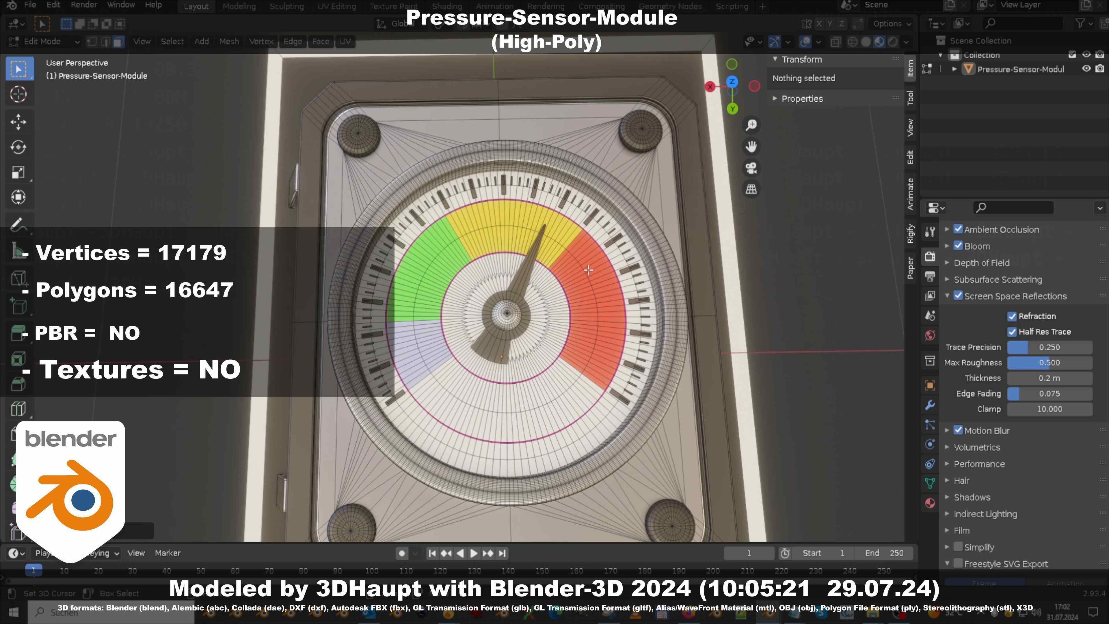 Pressure-Sensor-Module  3D model_100