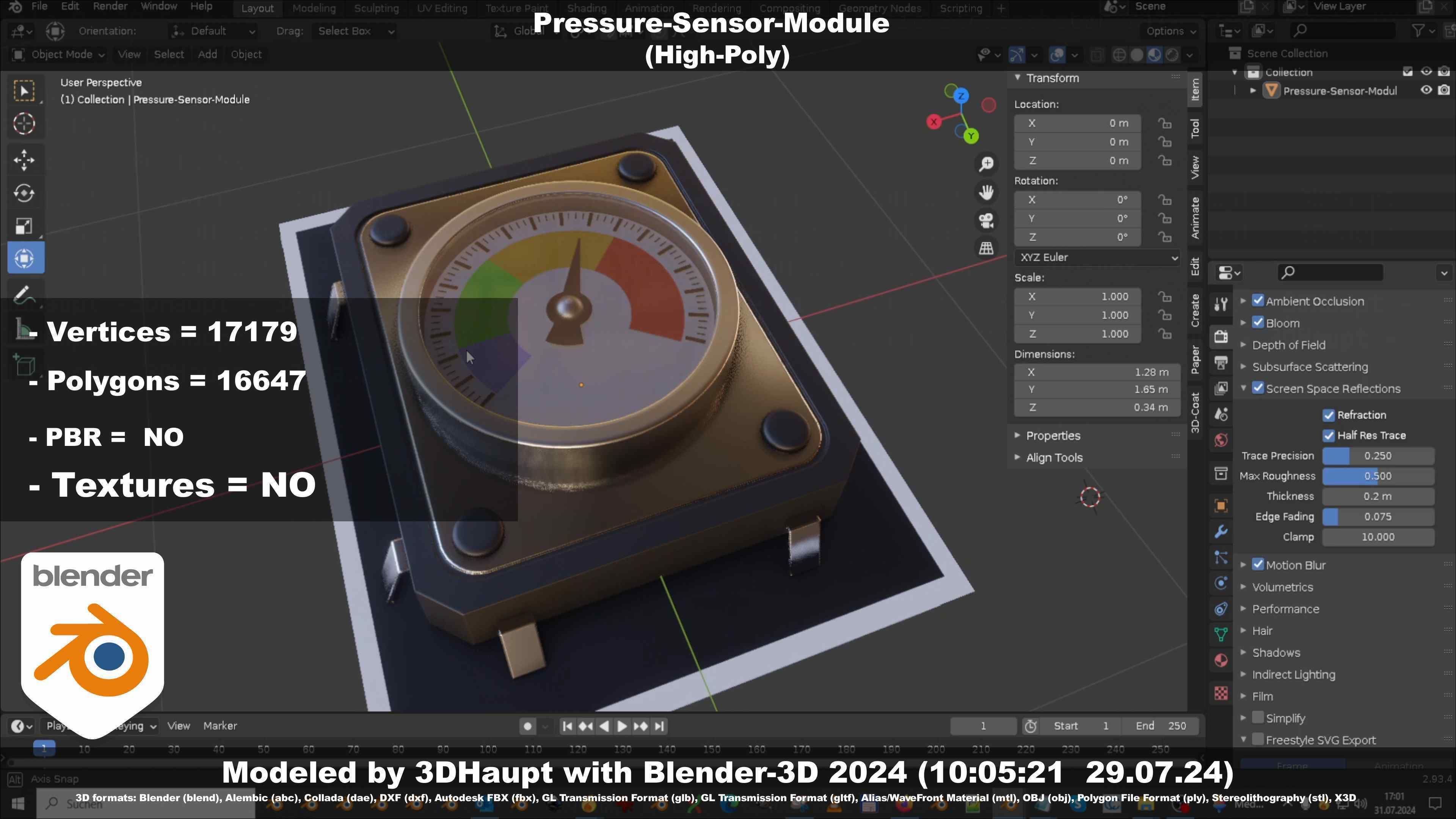 Pressure-Sensor-Module  3D model_120