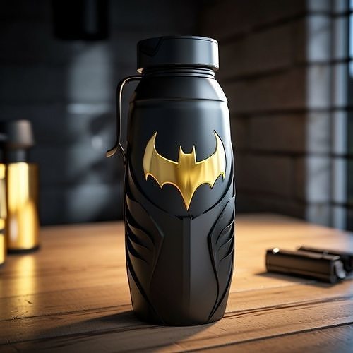 Superhero Batman bottle 3D print model