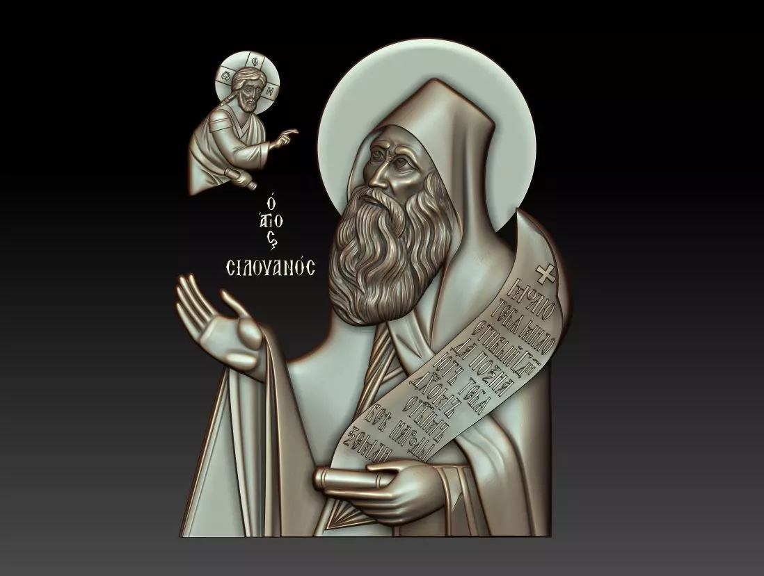 Silouan the Athonite 3D model_0