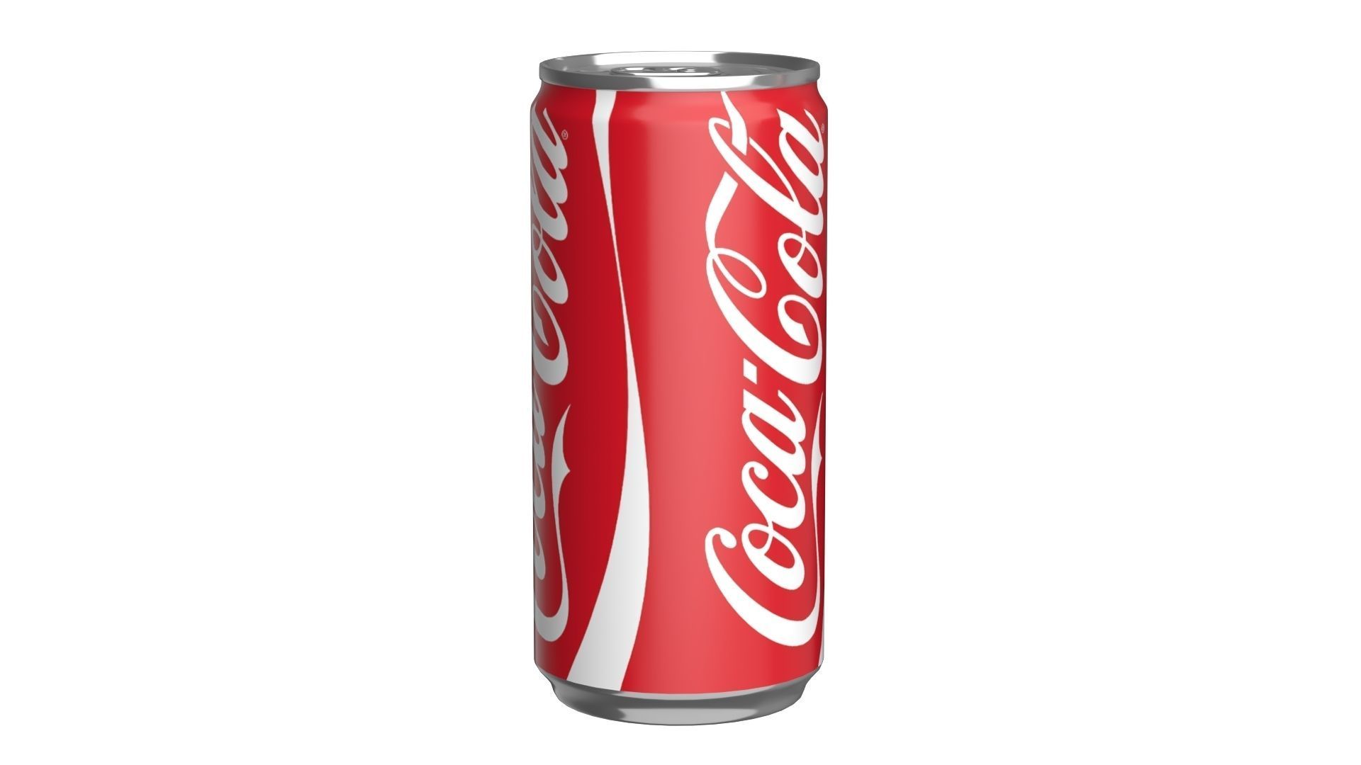 Coca Cola Drink Can Slim 190ml 01 Low-poly 3D model_1