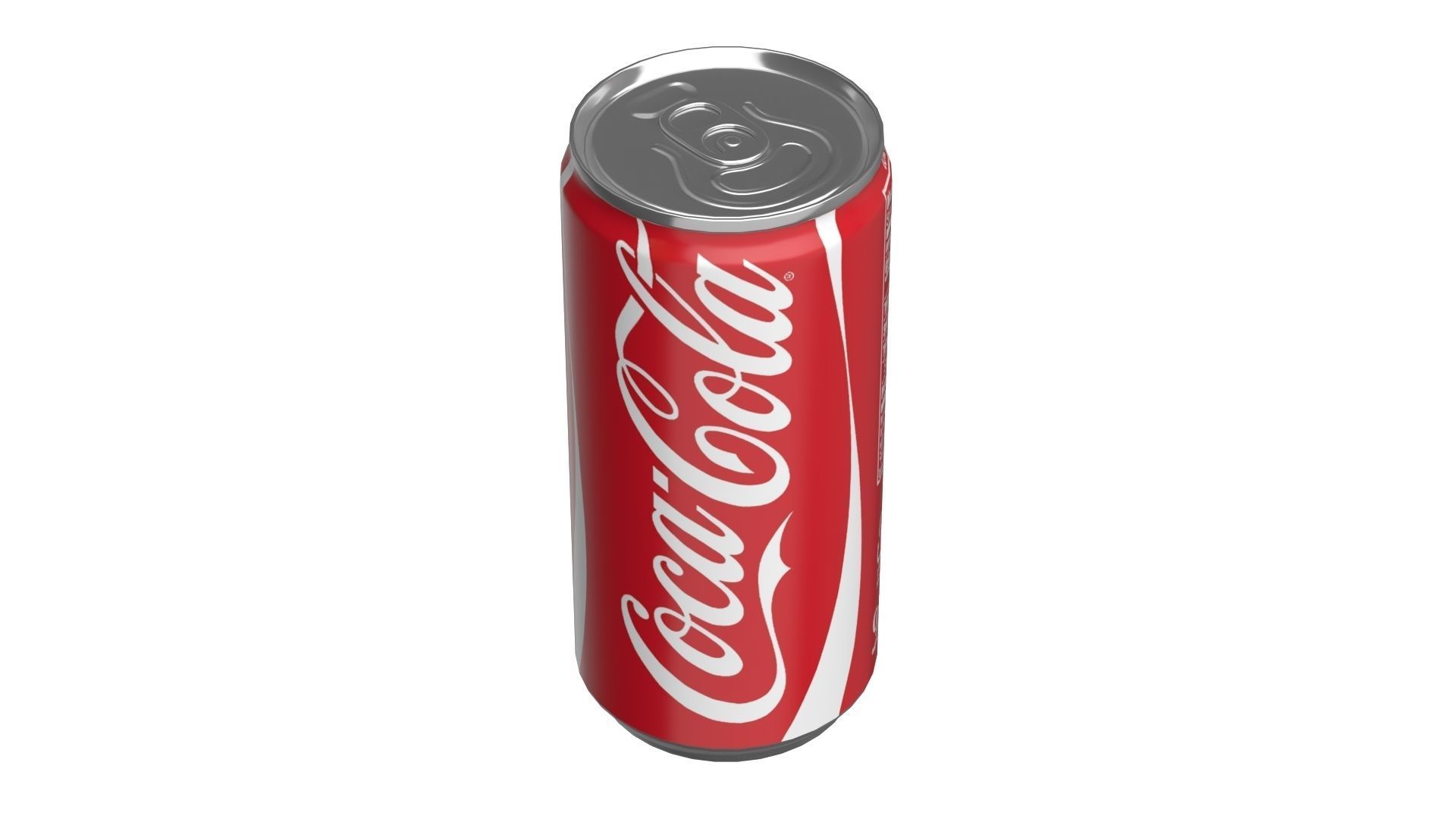Coca Cola Drink Can Slim 190ml 01 Low-poly 3D model_7