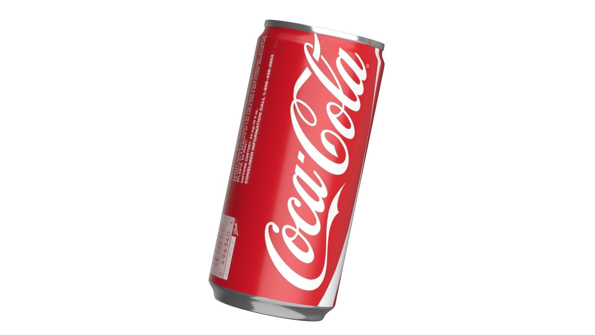 Coca Cola Drink Can Slim 190ml 01 Low-poly 3D model_9