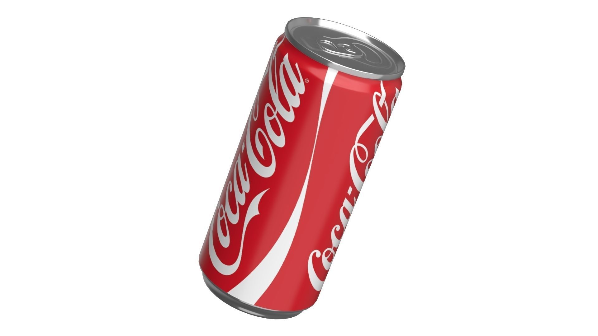 Coca Cola Drink Can Slim 190ml 01 Low-poly 3D model_8