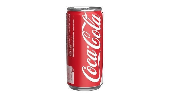 Coca Cola Drink Can Slim 190ml 01 Low-poly 3D model 4
