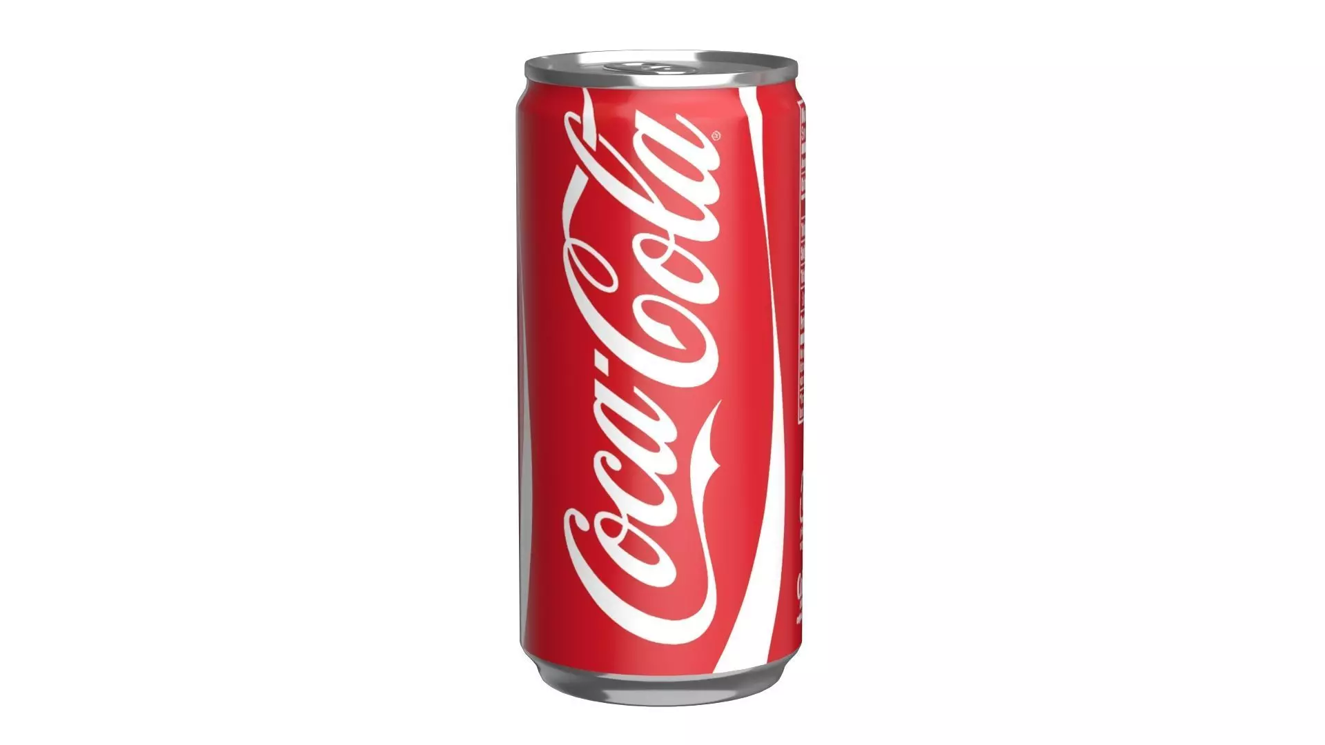 Coca Cola Drink Can Slim 190ml 01 Low-poly 3D model_0