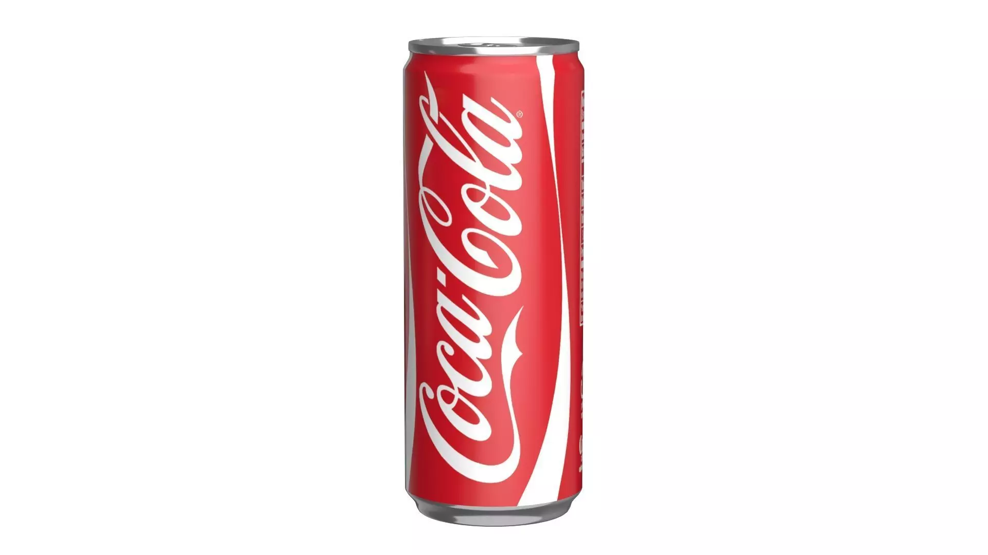 Coca Cola Drink Can Slim 250ml 02 Low-poly 3D model_0