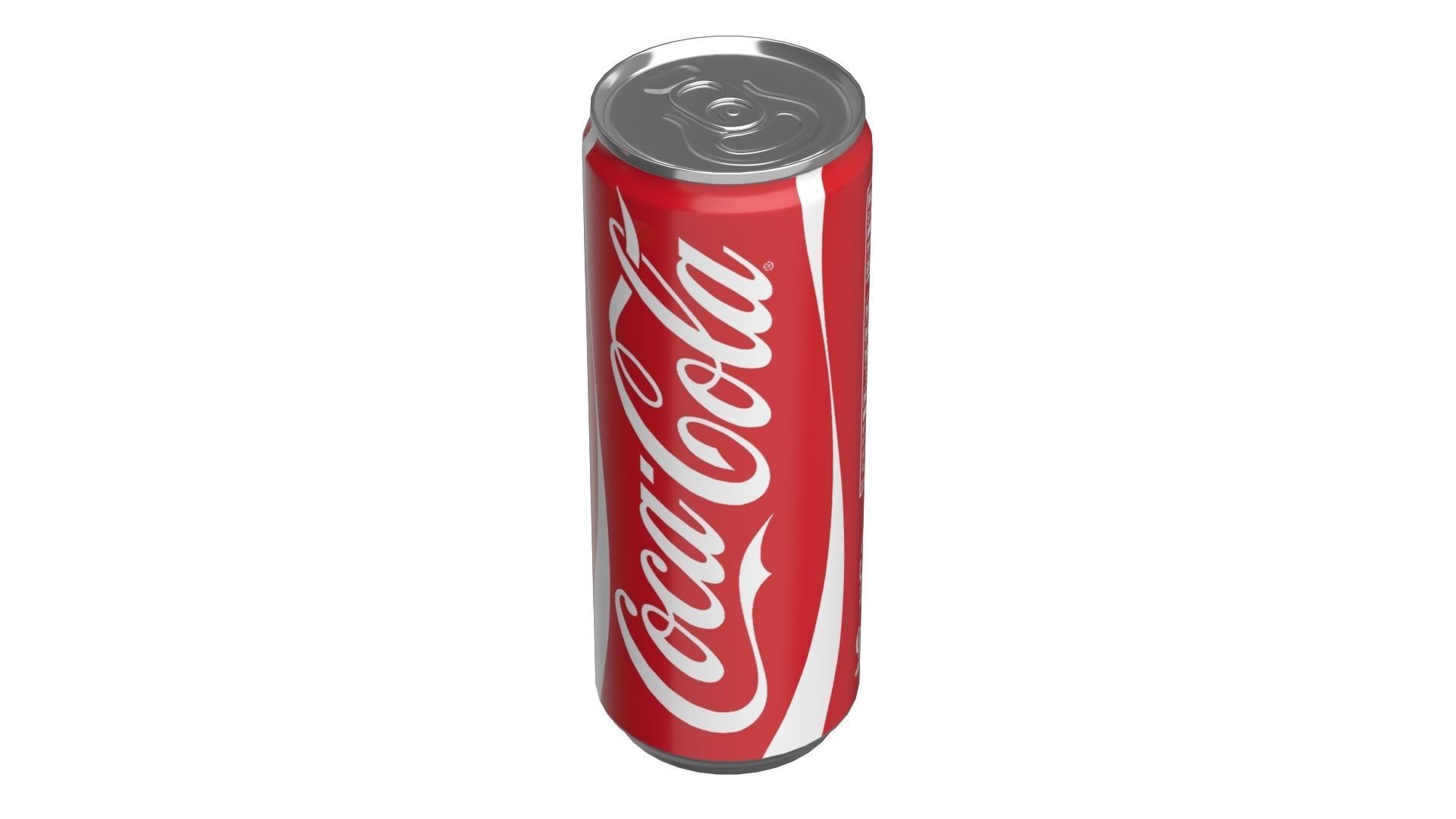 Coca Cola Drink Can Slim 250ml 02 Low-poly 3D model_8