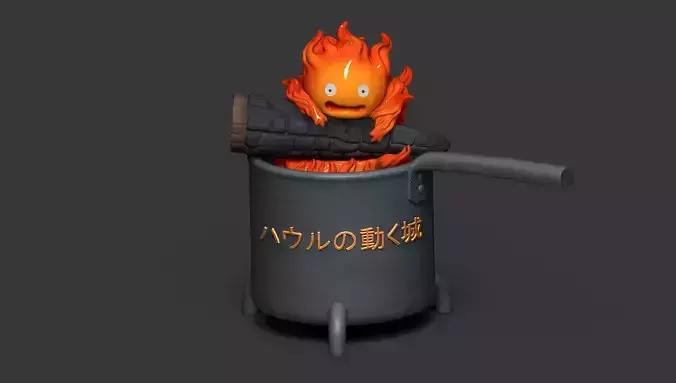 Calcifer -  Howls Moving Castle 3D print model