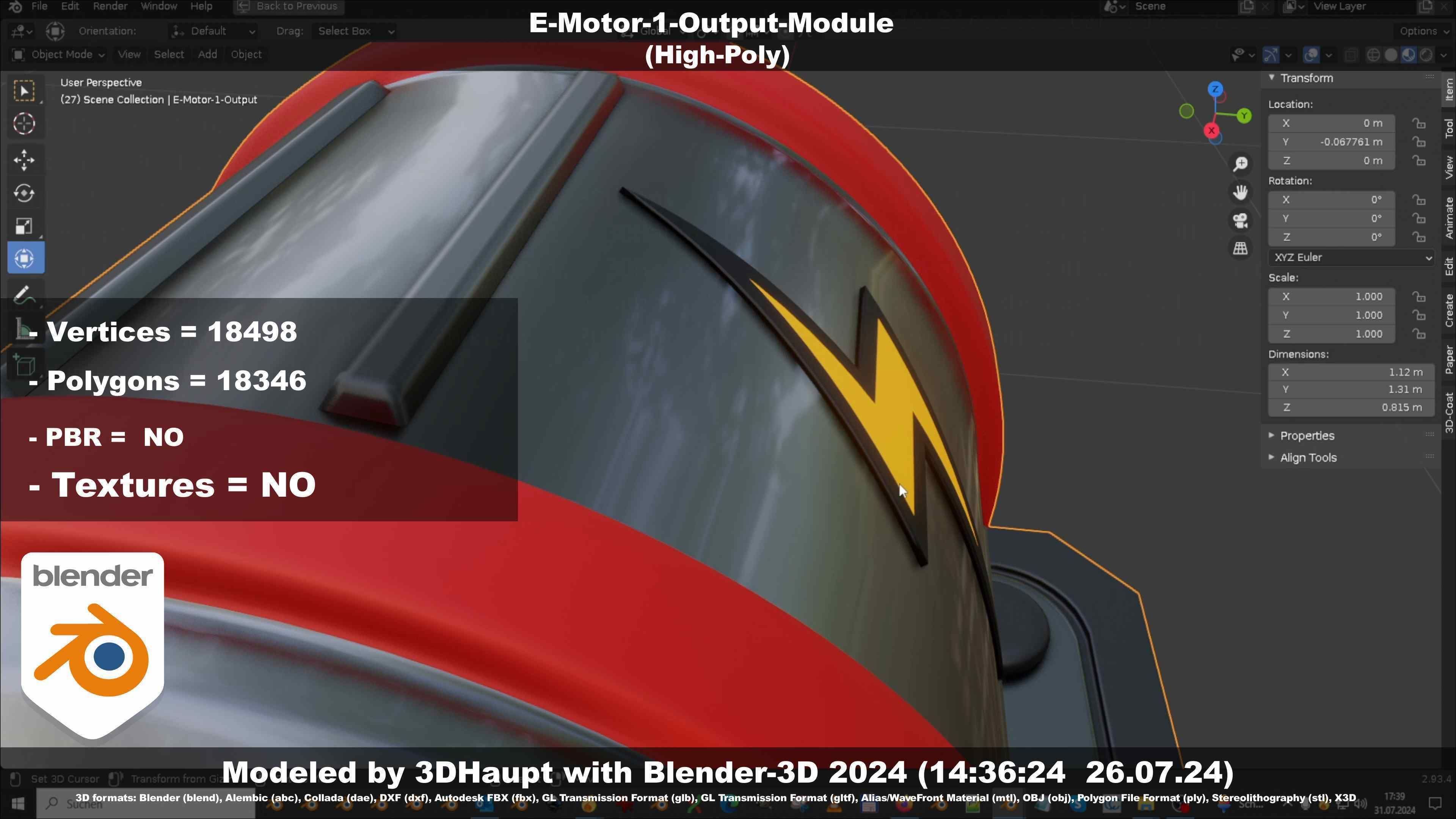 E-Motor-1-Output  3D model_7