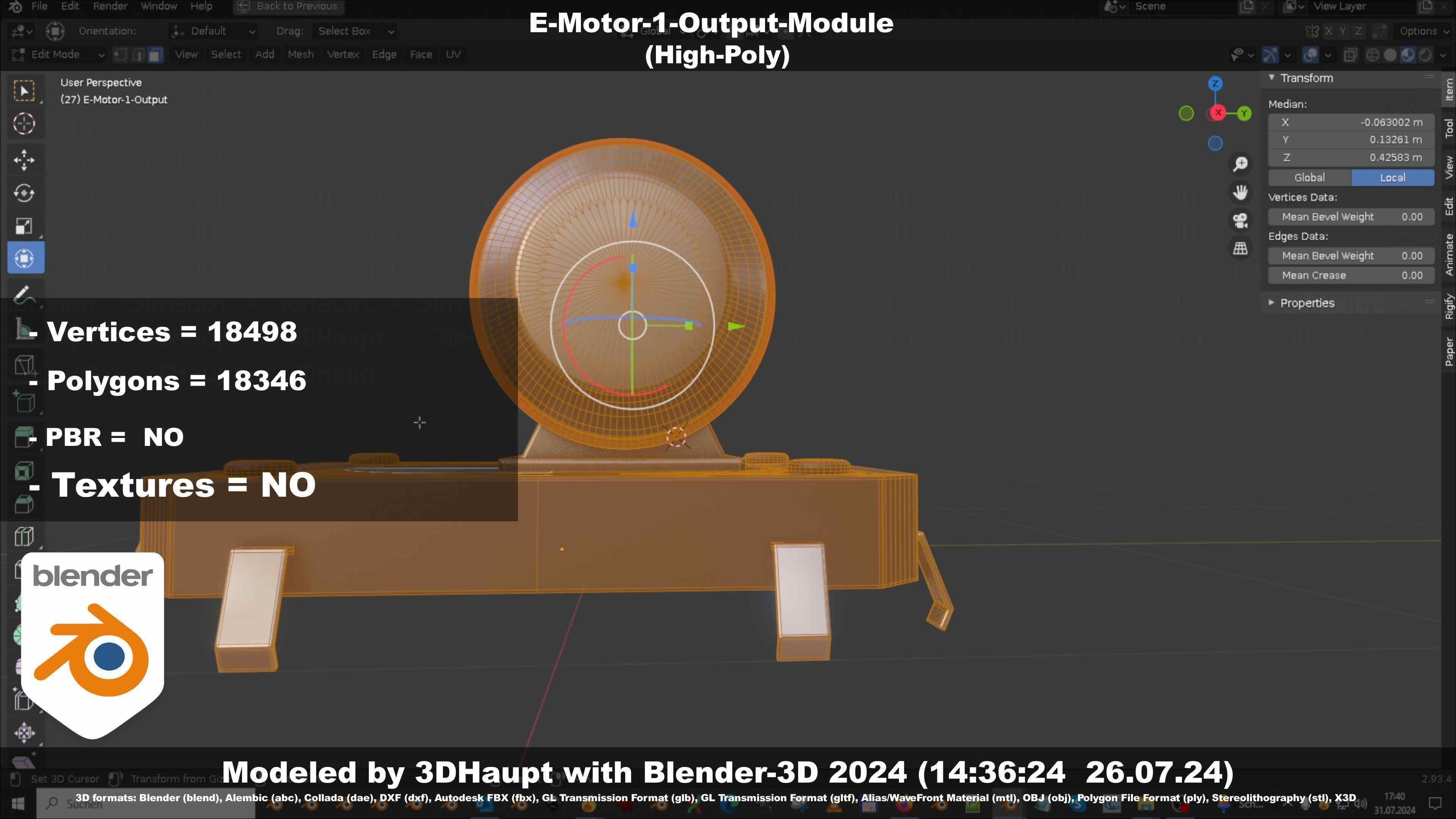 E-Motor-1-Output  3D model_44