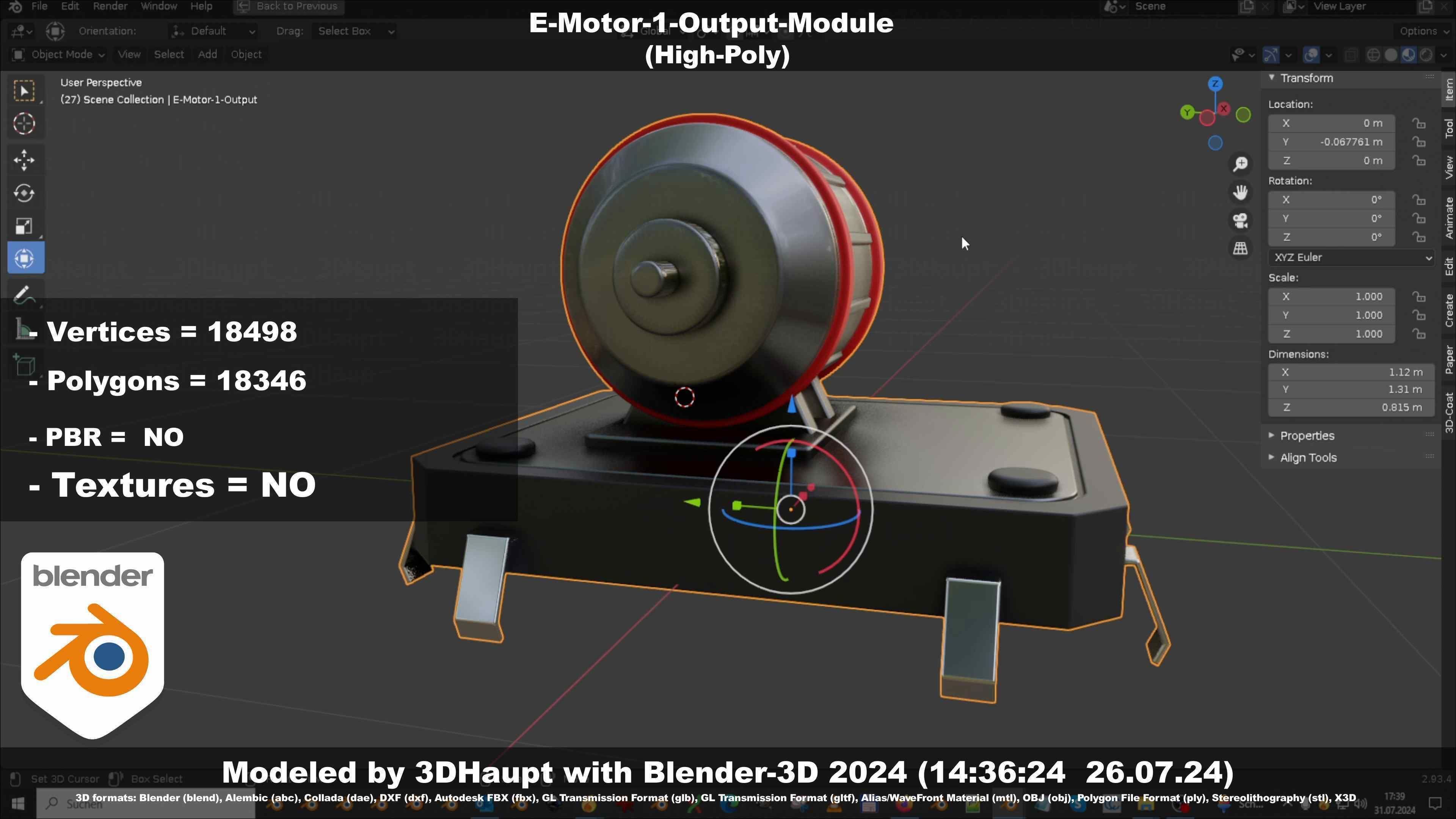 E-Motor-1-Output  3D model_34
