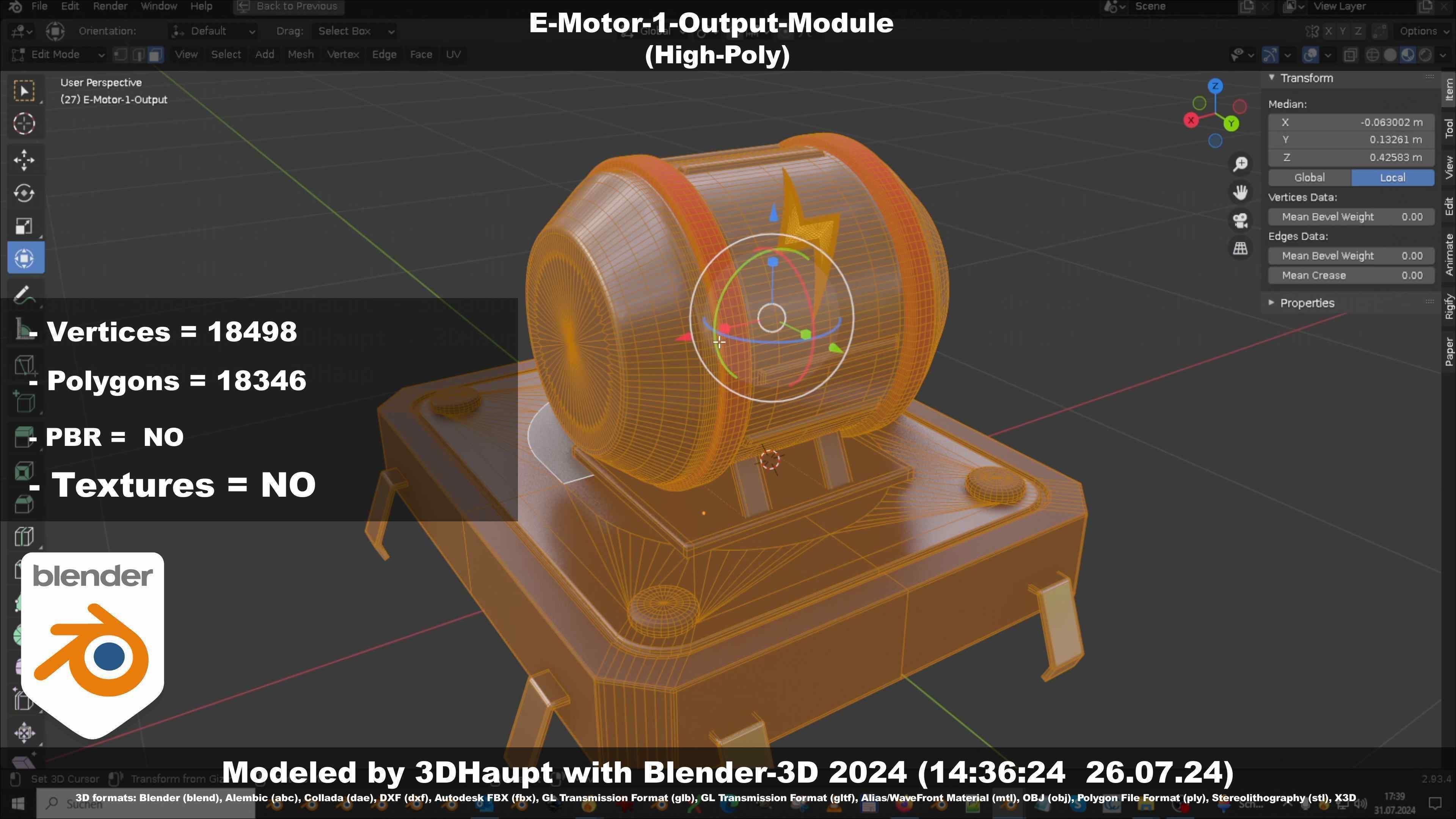 E-Motor-1-Output  3D model_27