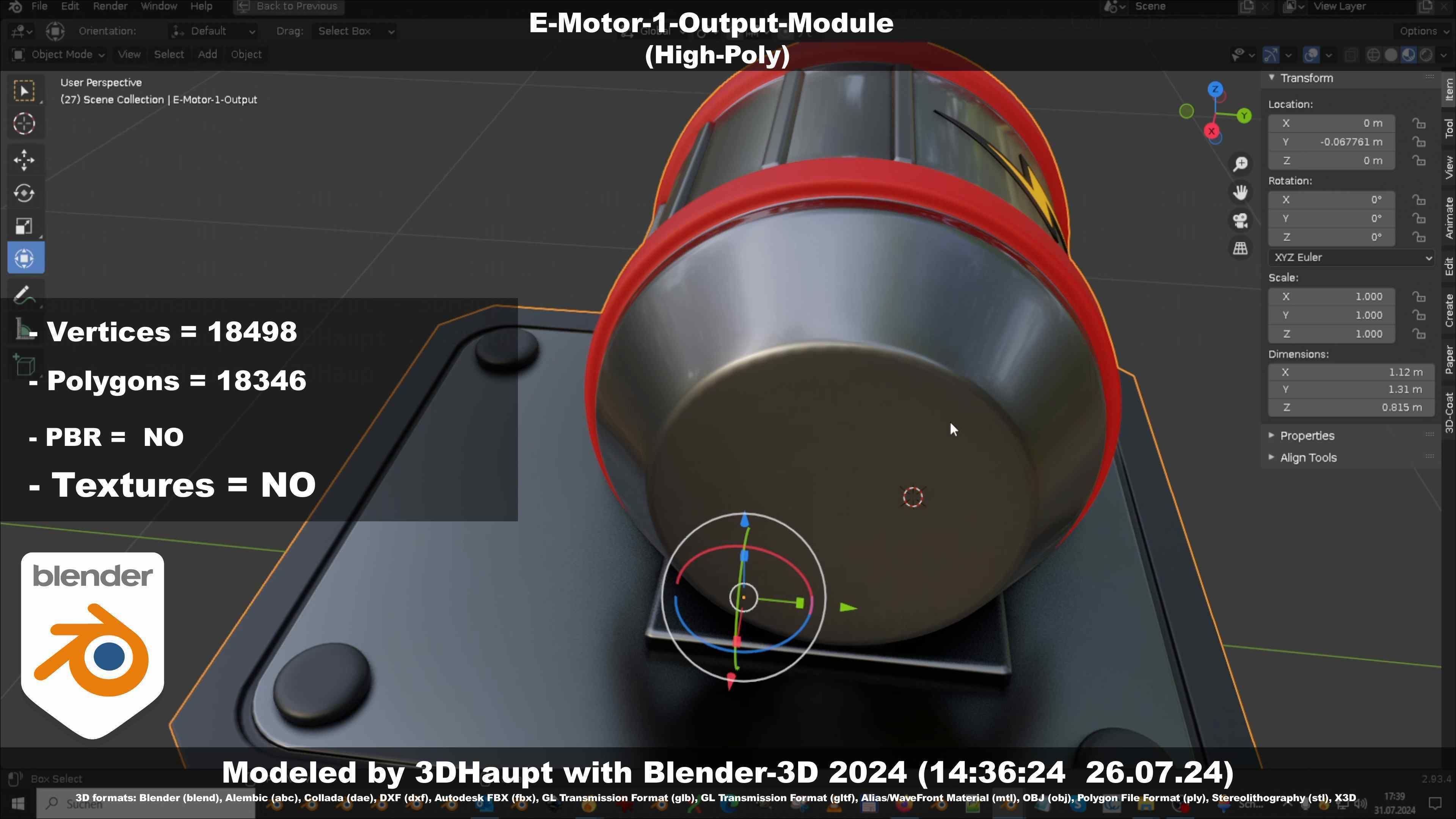 E-Motor-1-Output  3D model_76