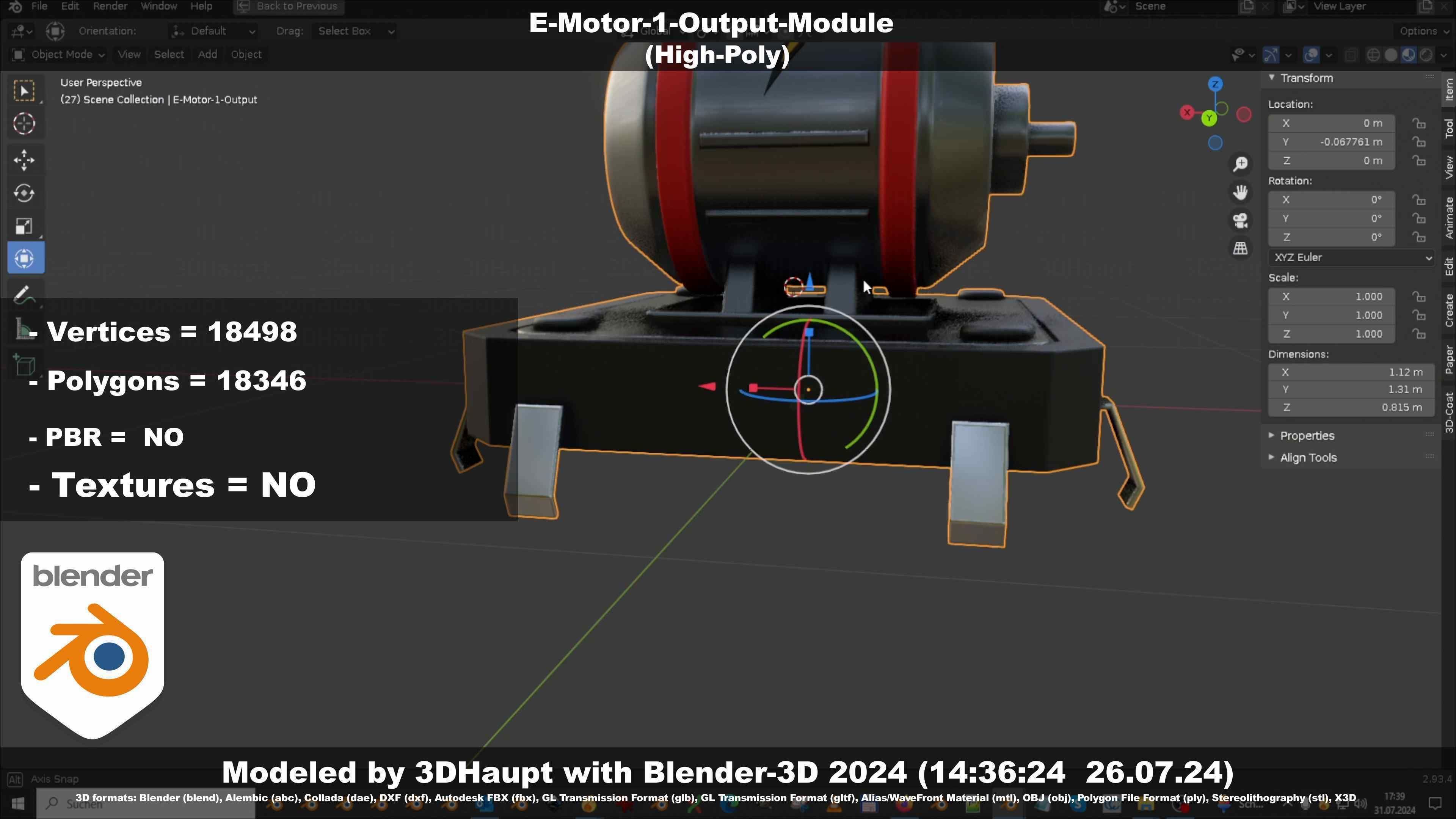 E-Motor-1-Output  3D model_82