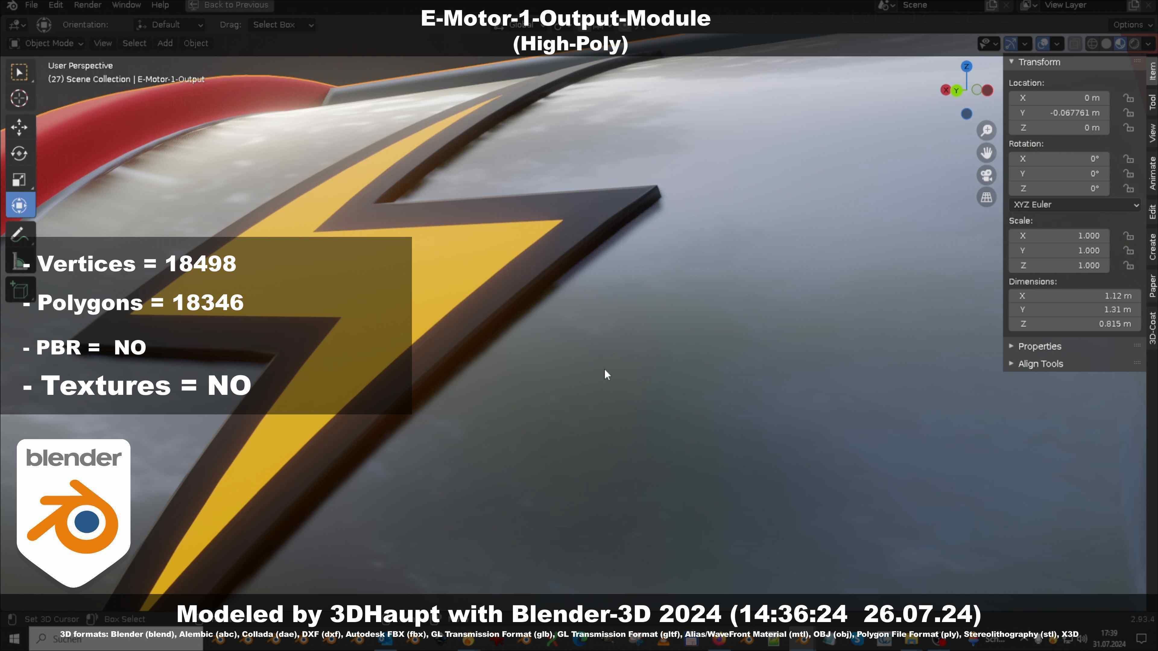 E-Motor-1-Output  3D model_83