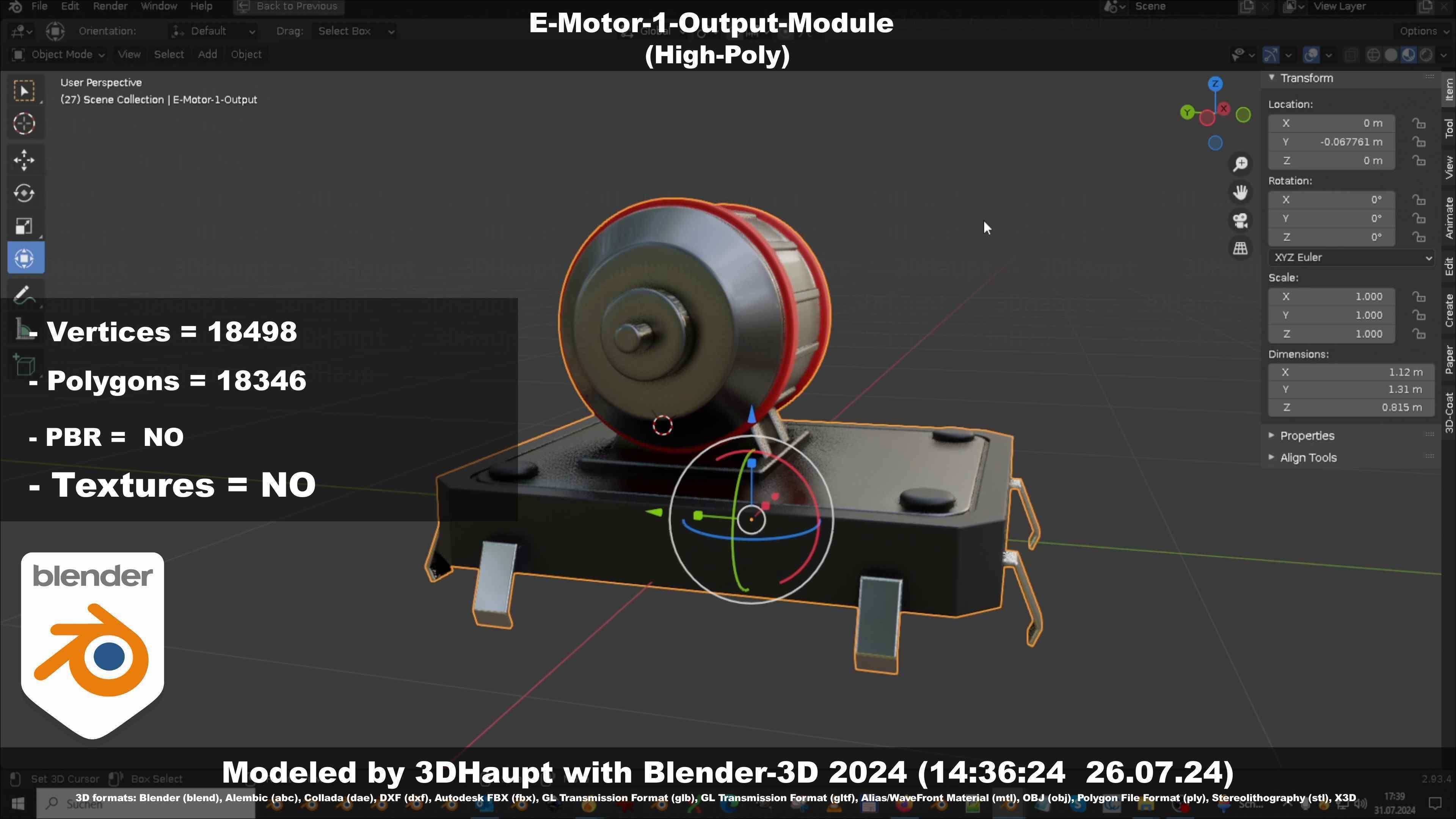 E-Motor-1-Output  3D model_29
