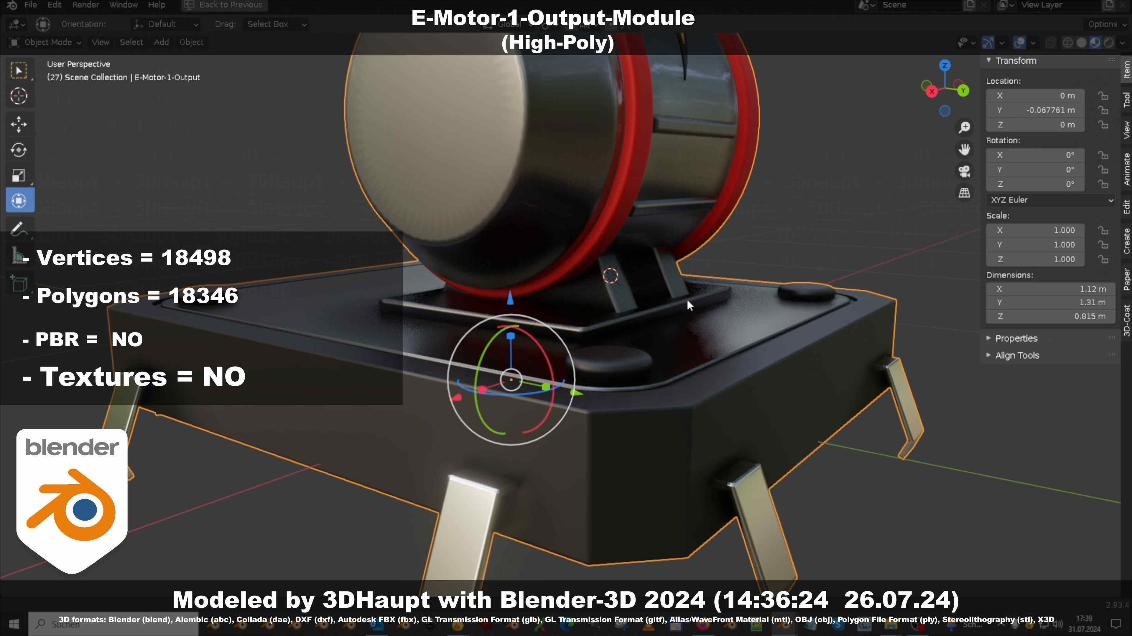E-Motor-1-Output  3D model_90