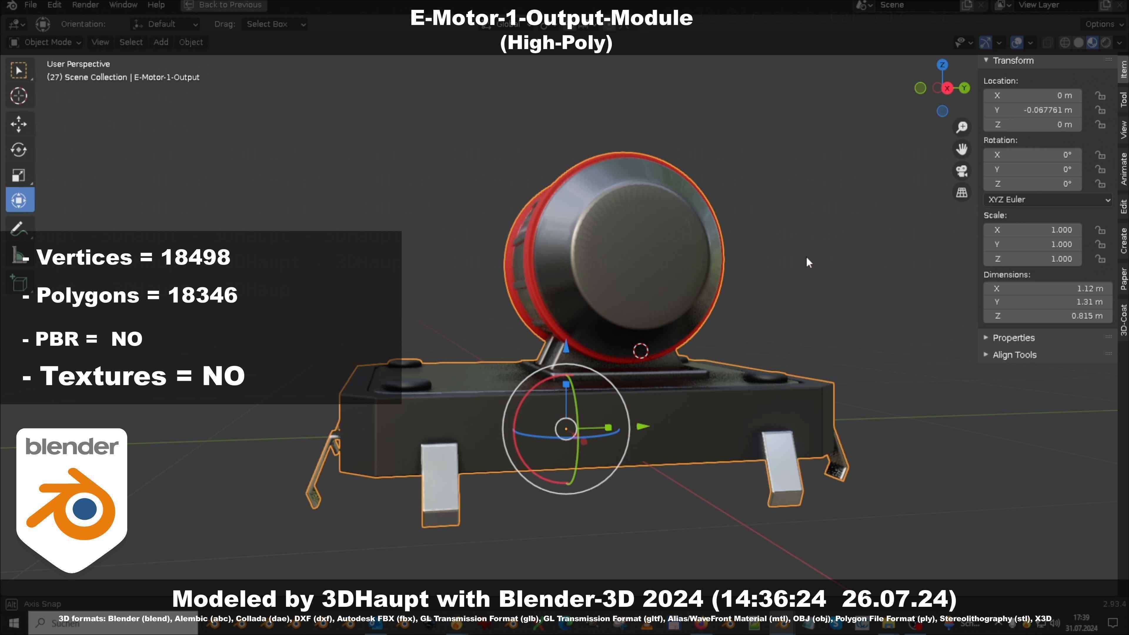 E-Motor-1-Output  3D model_31