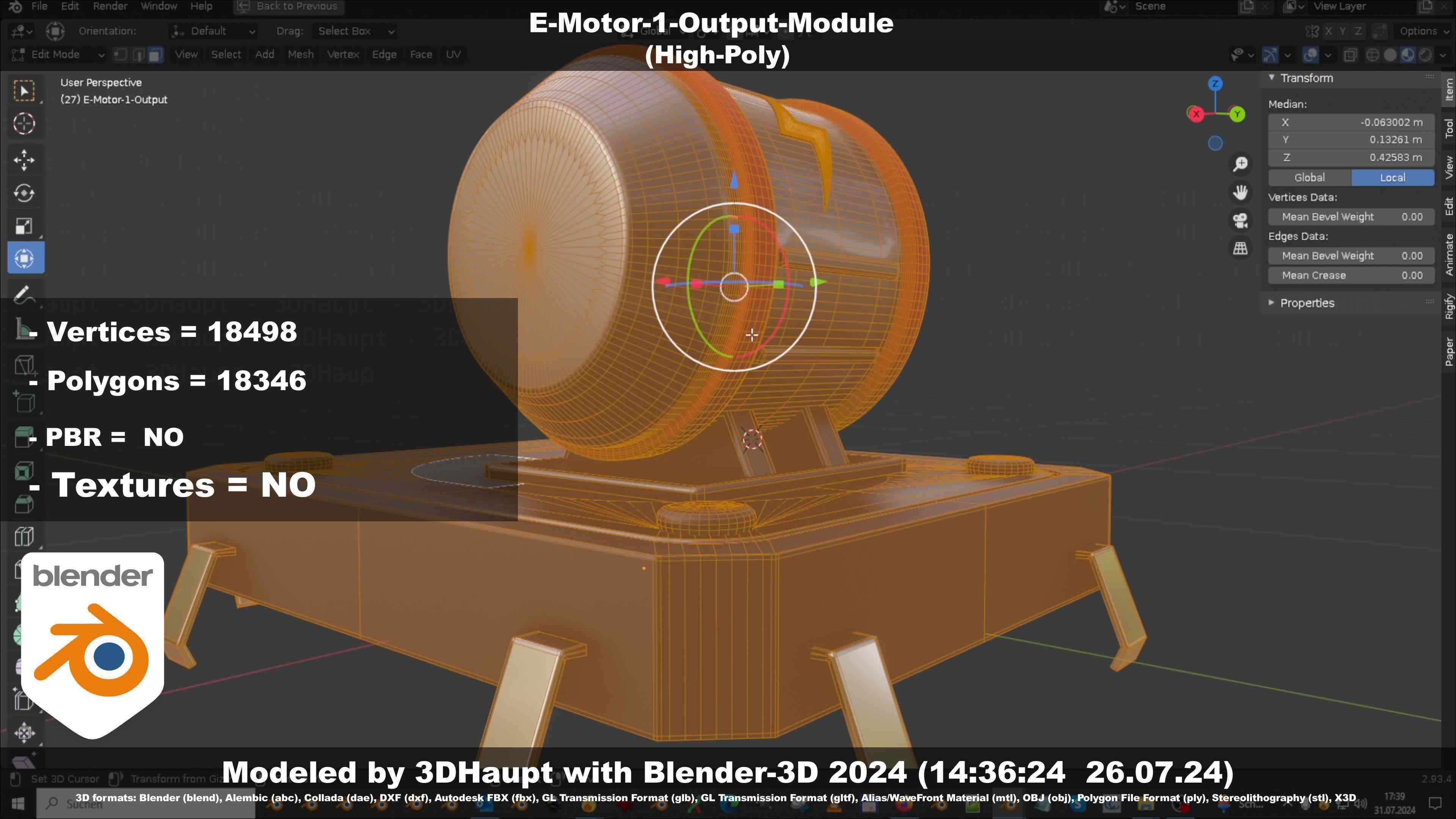 E-Motor-1-Output  3D model_88
