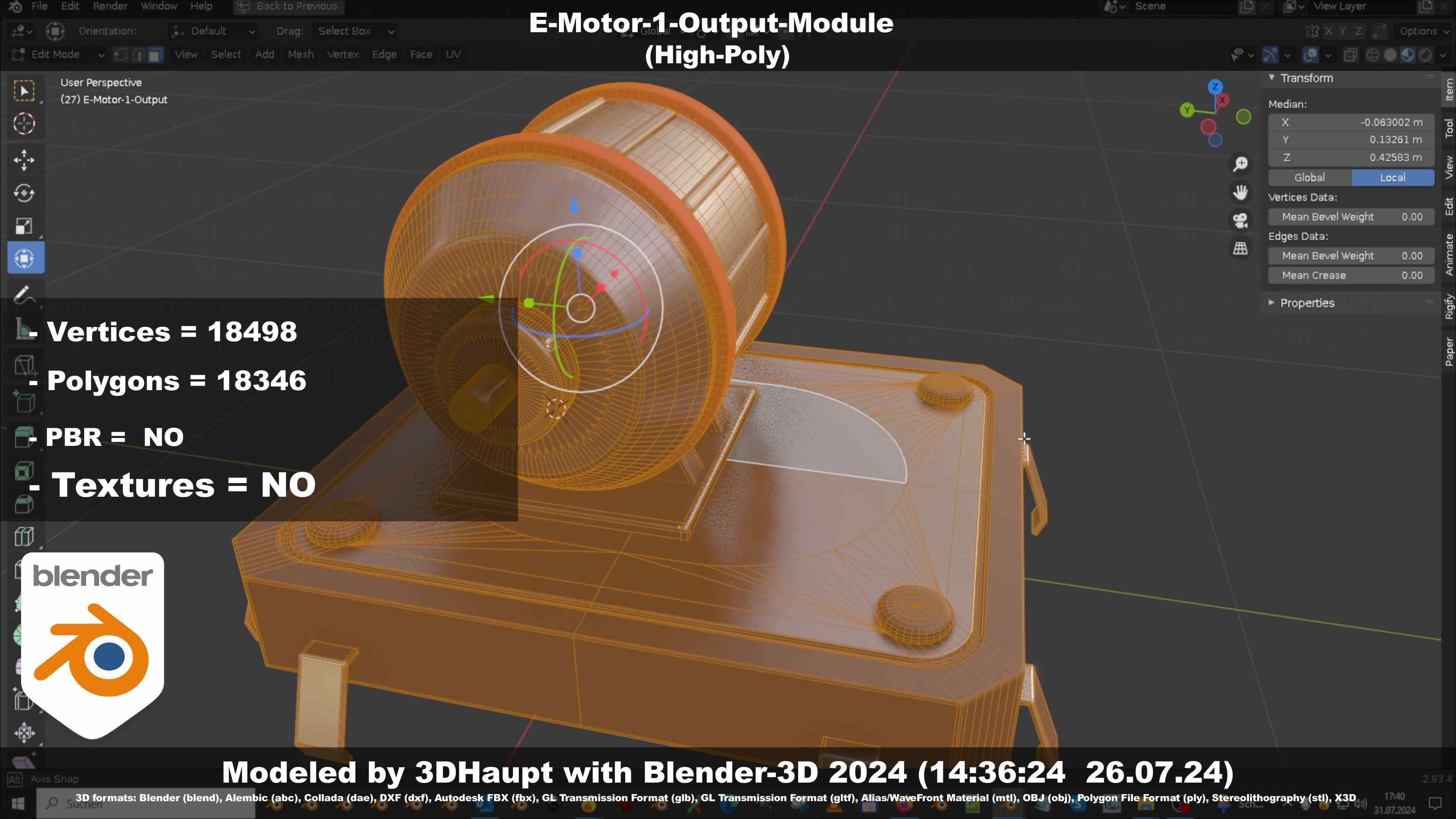 E-Motor-1-Output  3D model_69