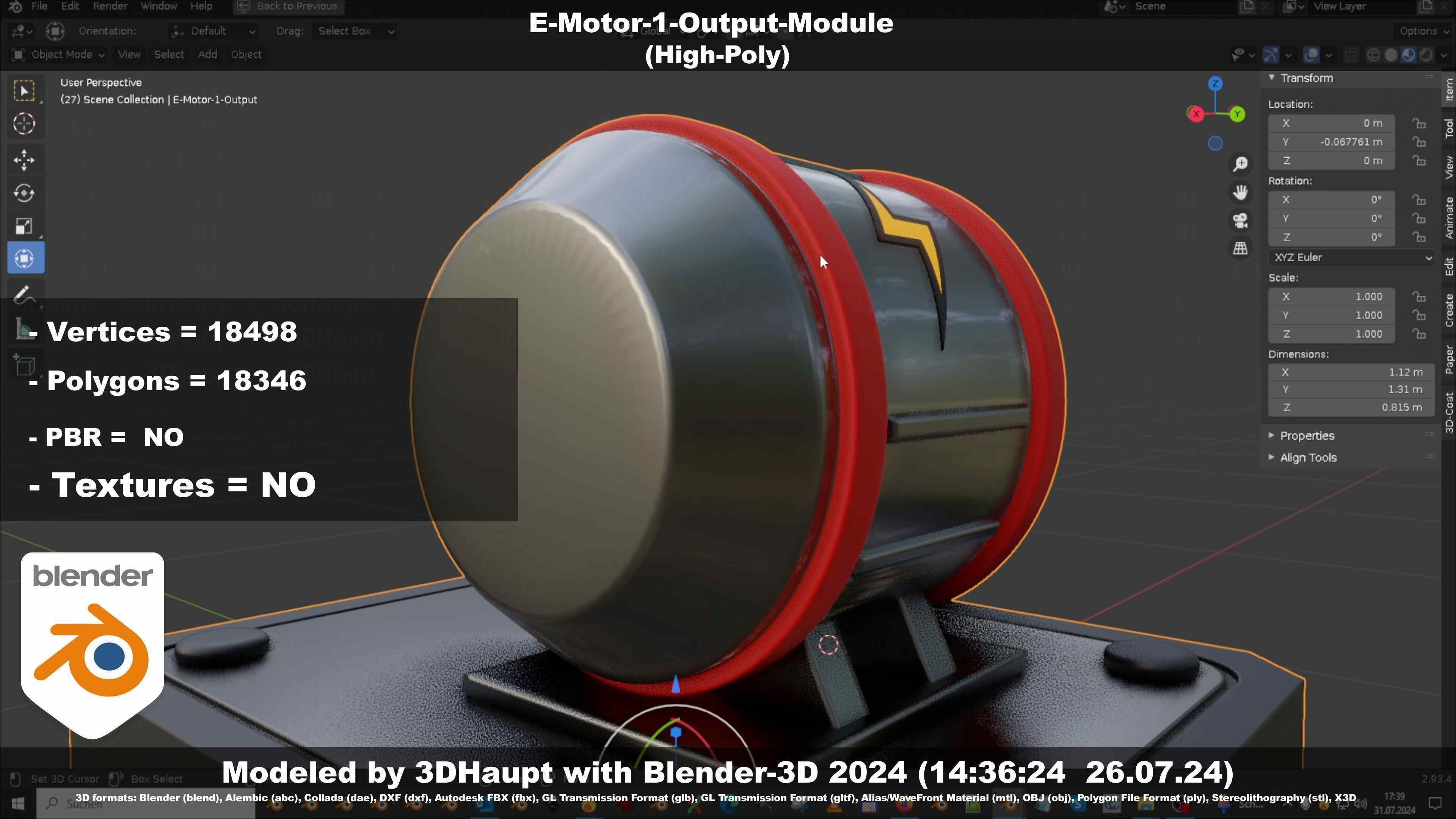 E-Motor-1-Output  3D model_42