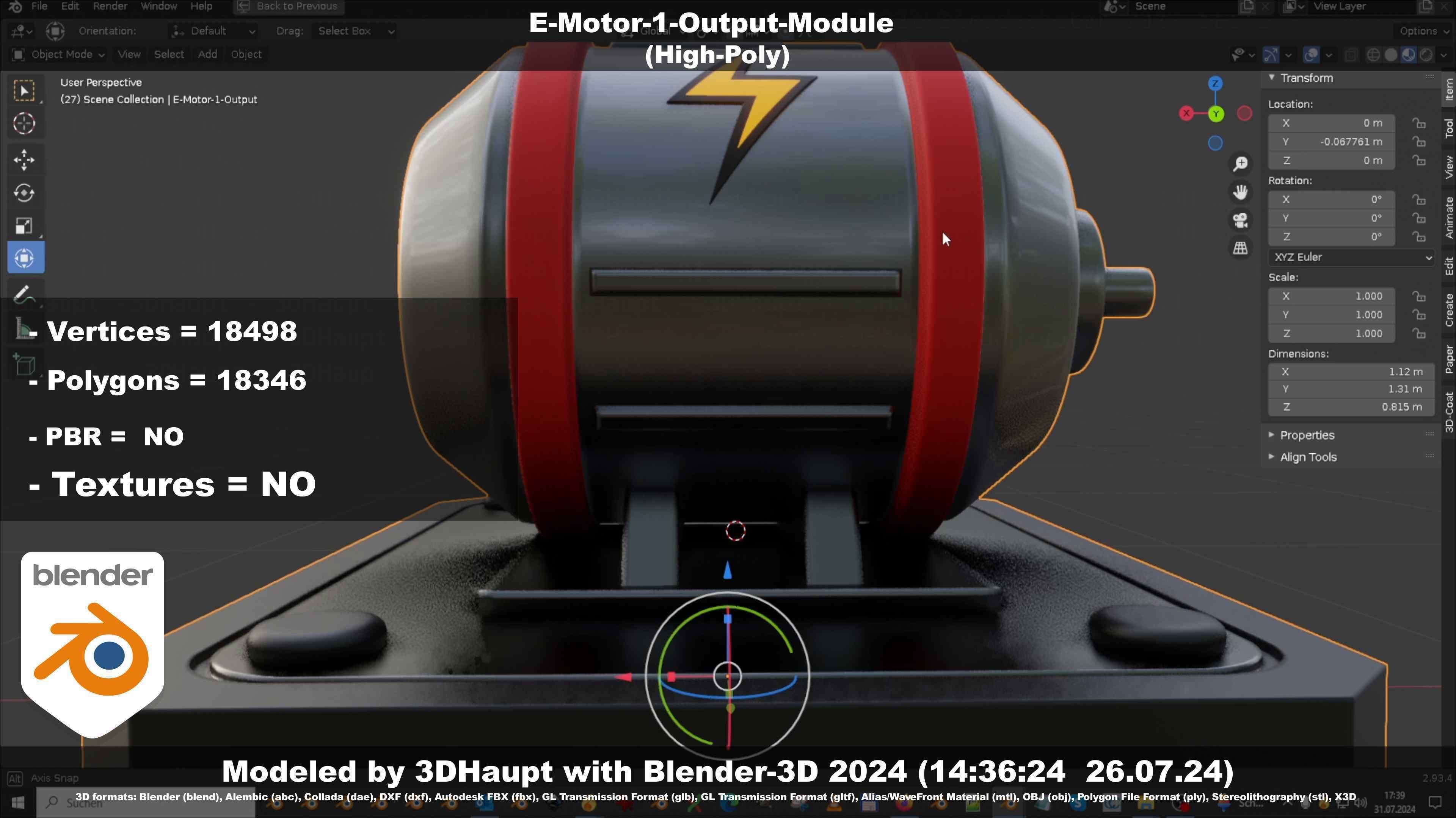 E-Motor-1-Output  3D model_30