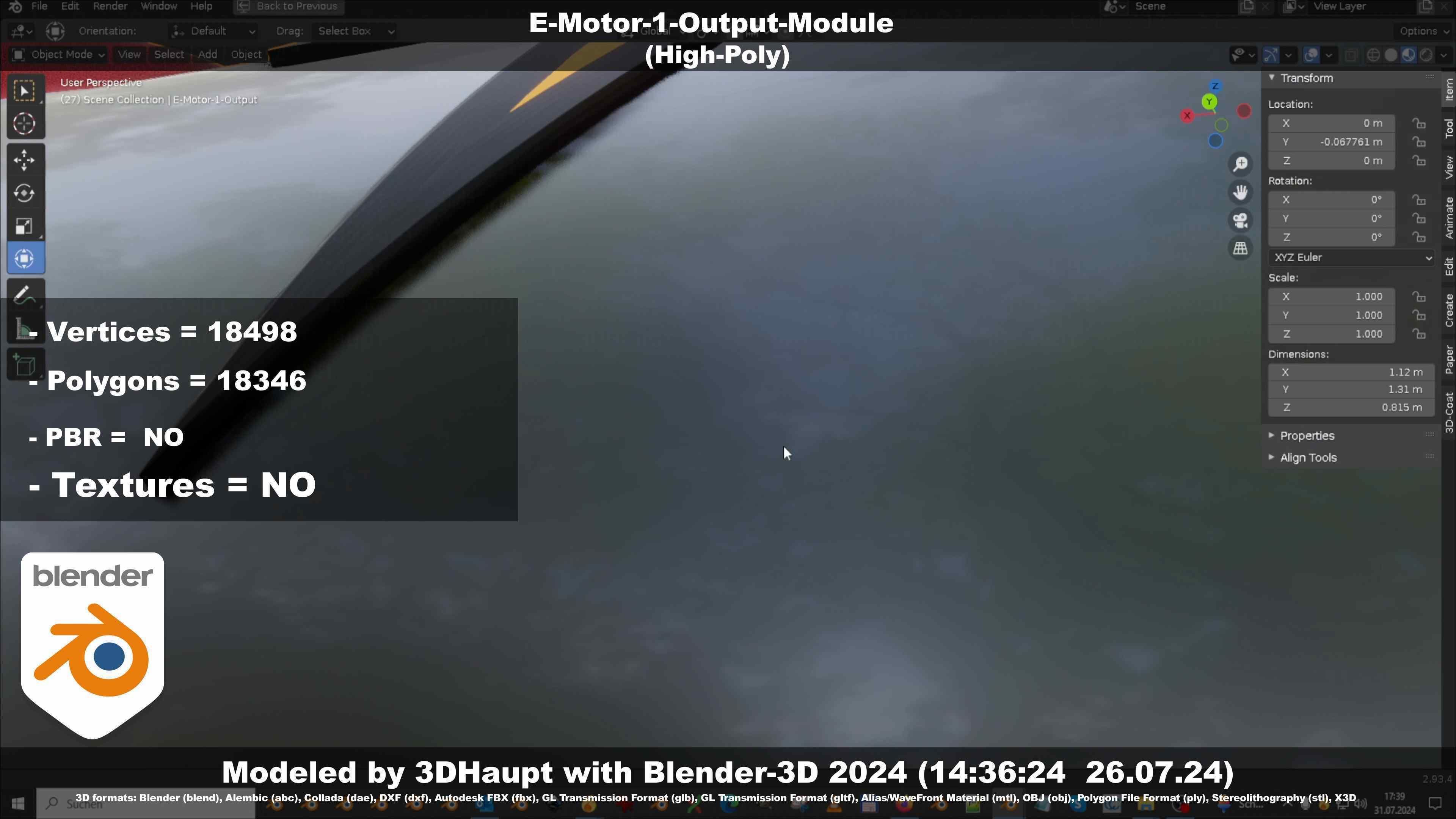 E-Motor-1-Output  3D model_51