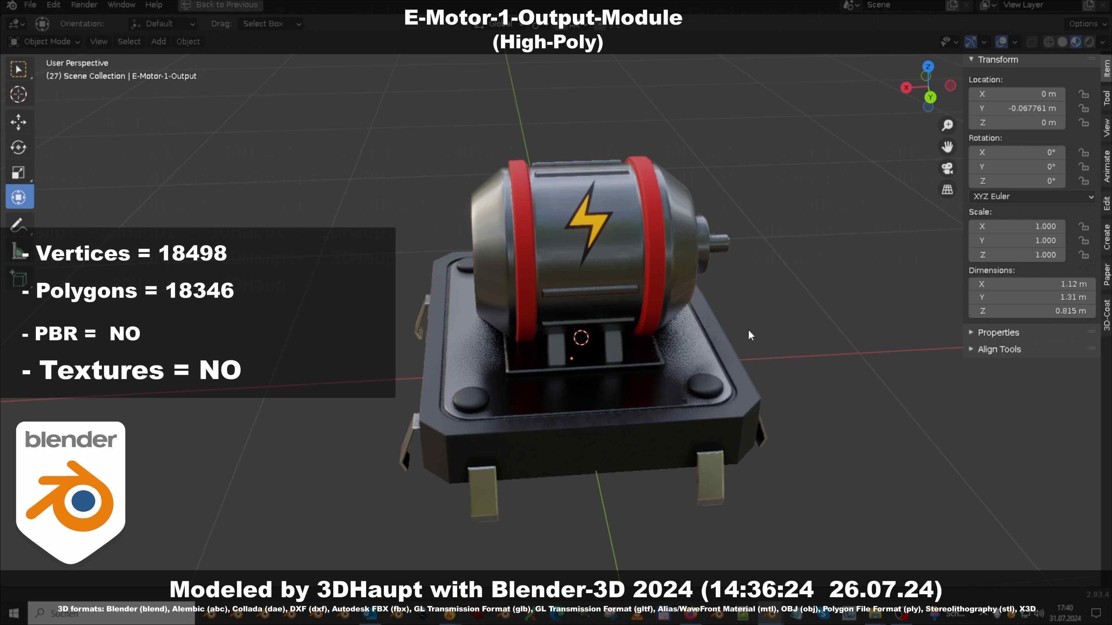 E-Motor-1-Output  3D model_48