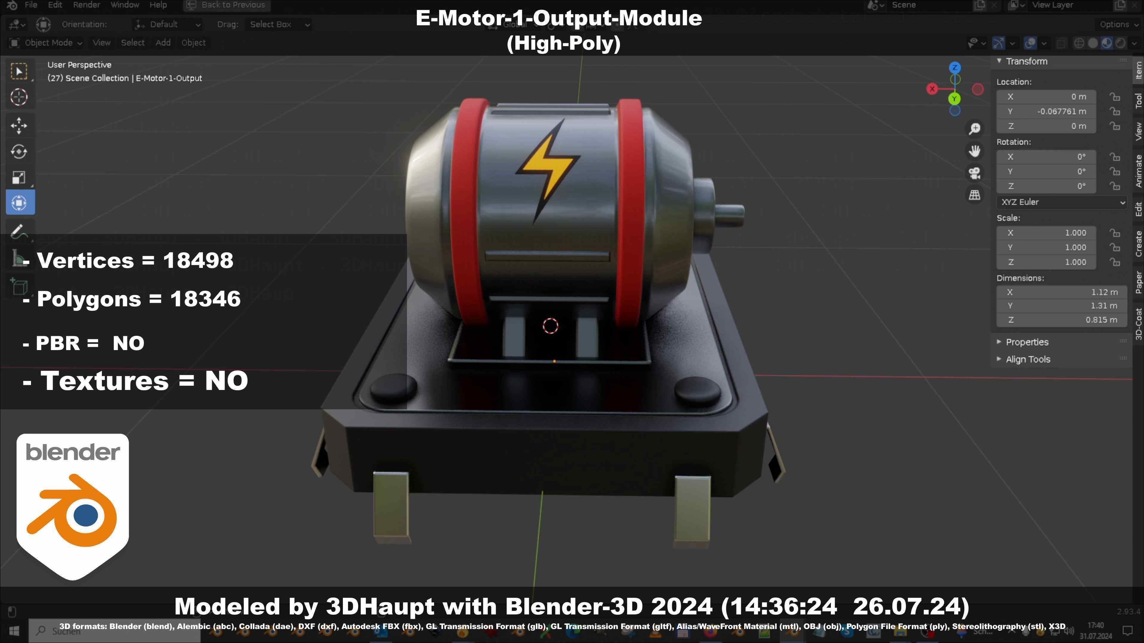 E-Motor-1-Output  3D model_84