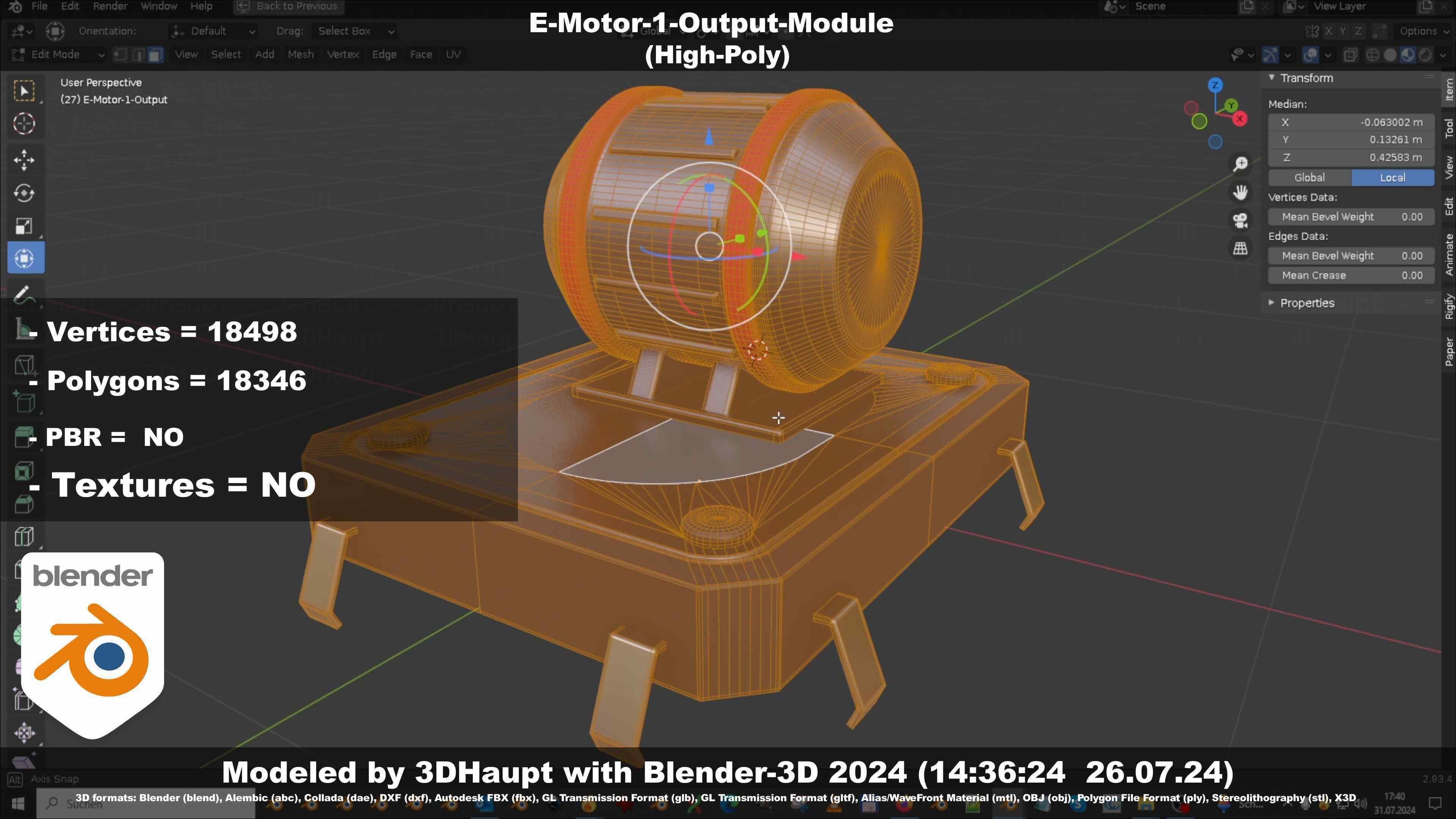 E-Motor-1-Output  3D model_47