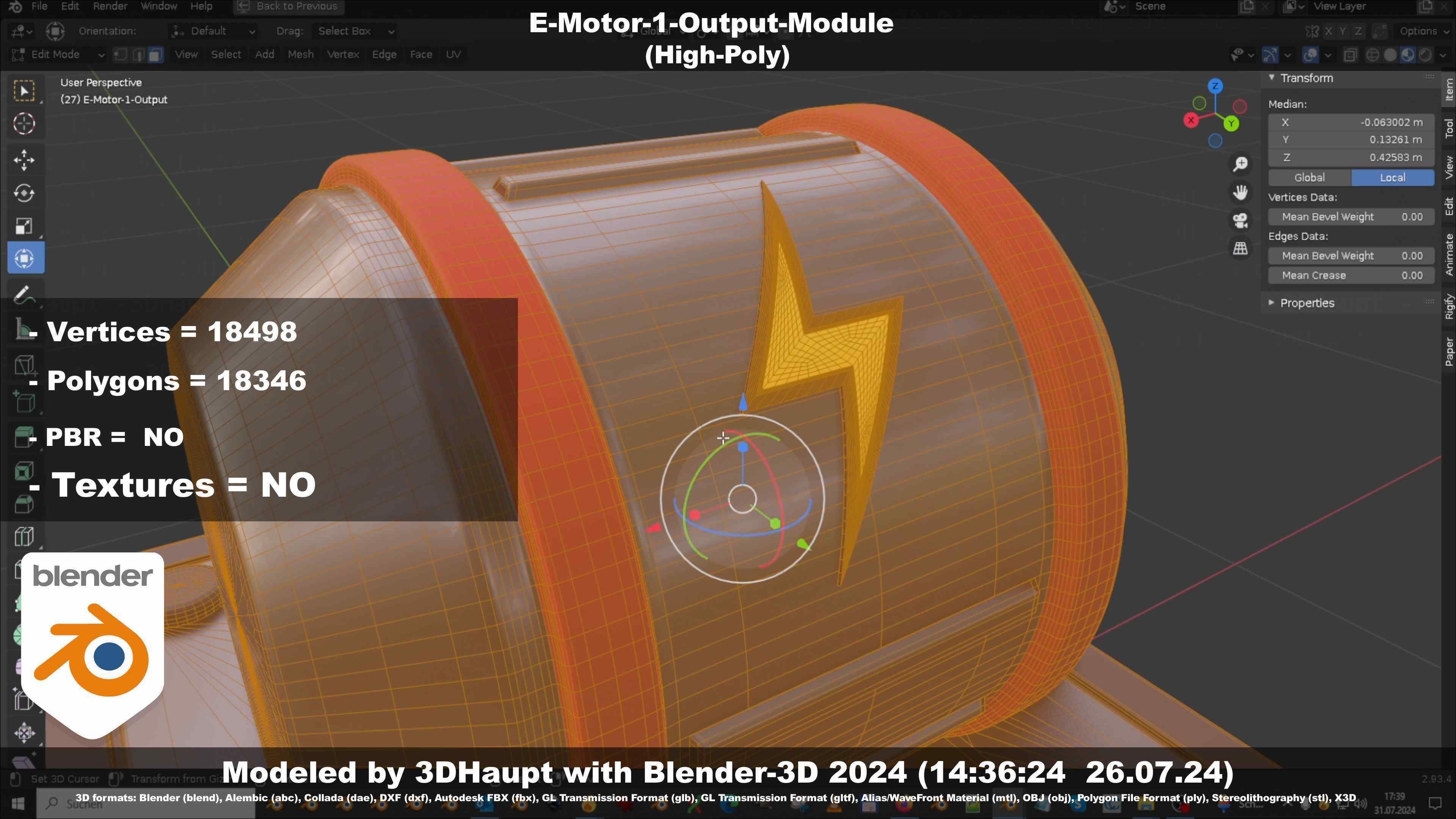 E-Motor-1-Output  3D model_62