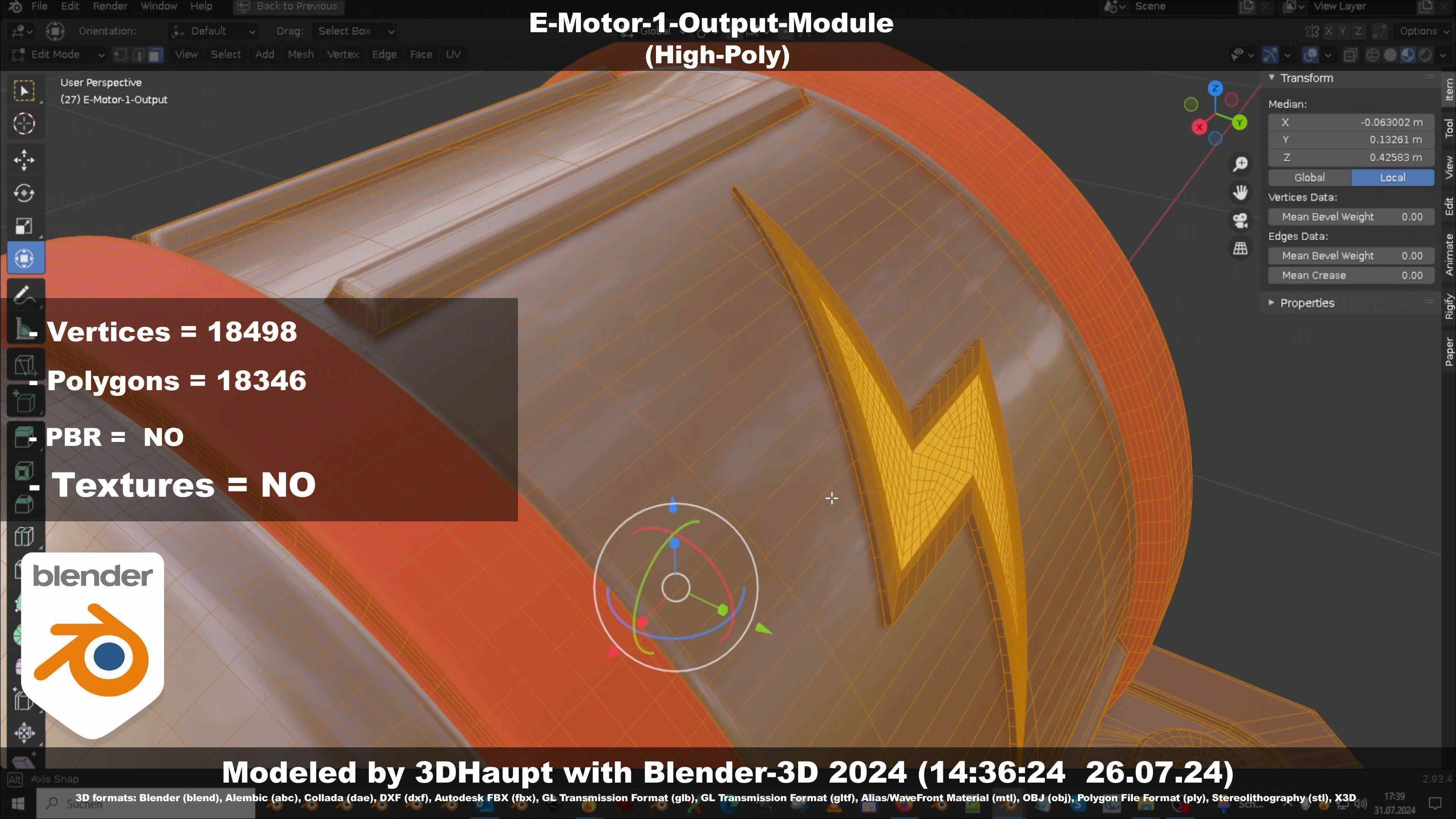 E-Motor-1-Output  3D model_6