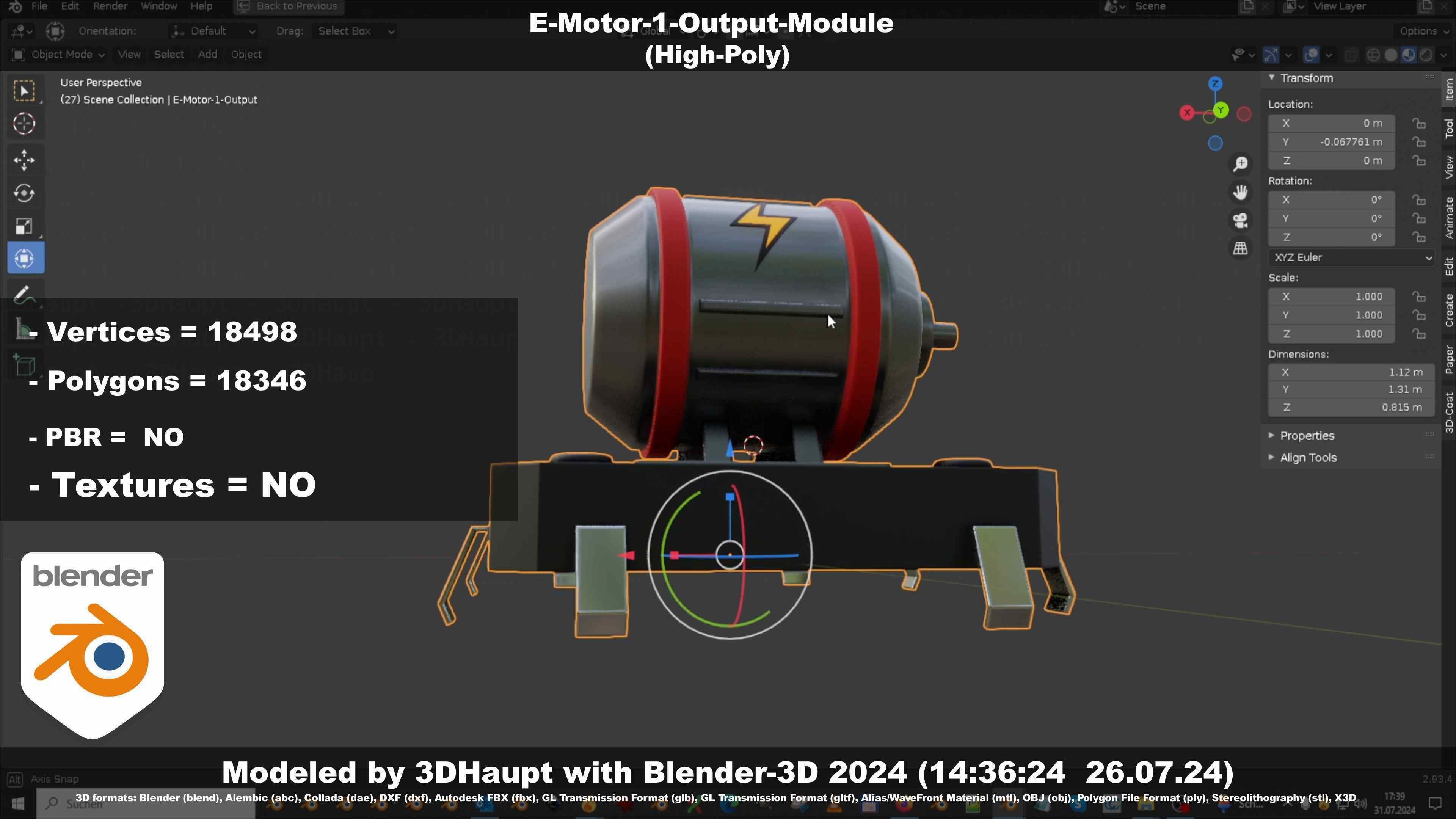 E-Motor-1-Output  3D model_93
