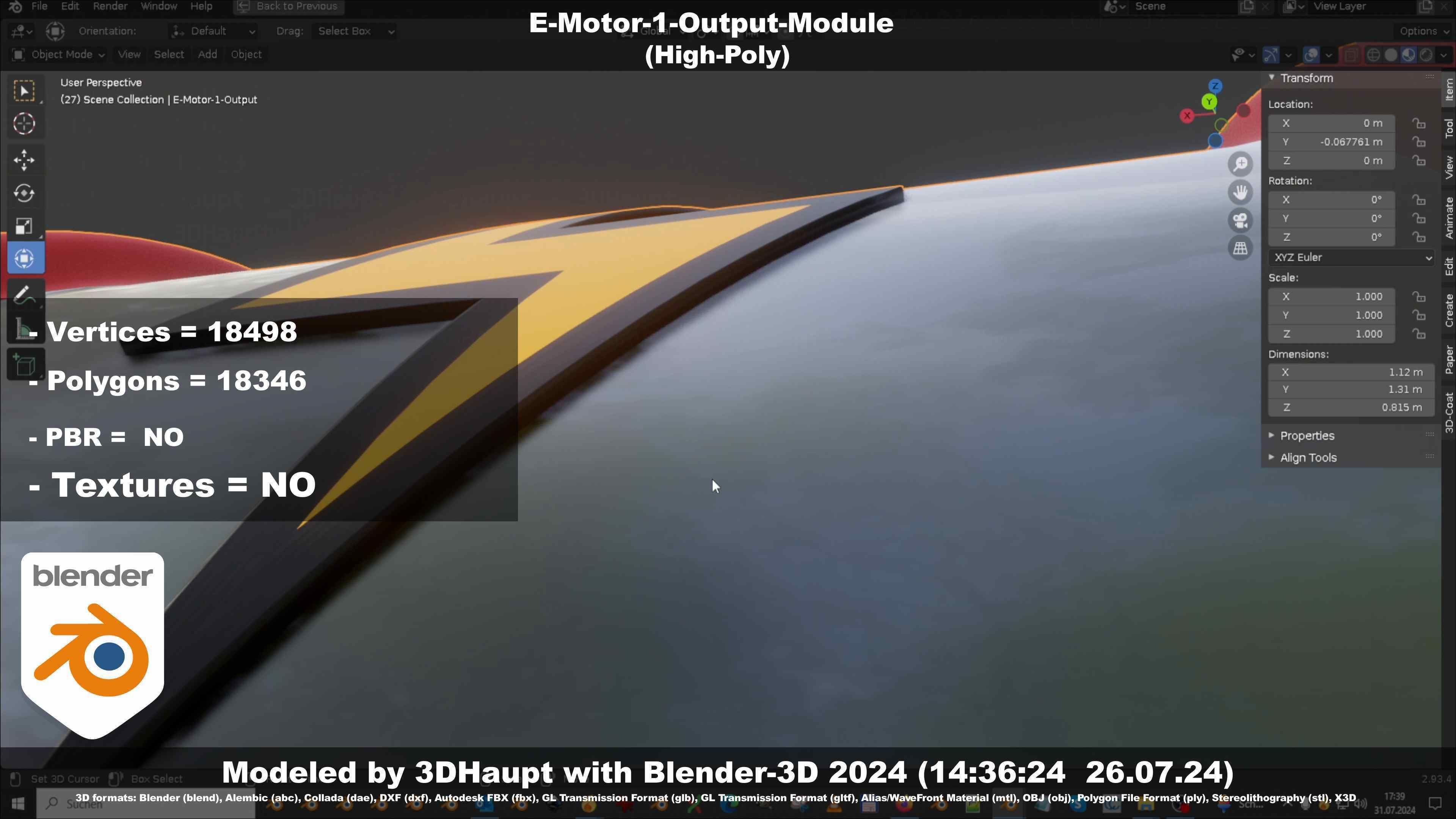 E-Motor-1-Output  3D model_5