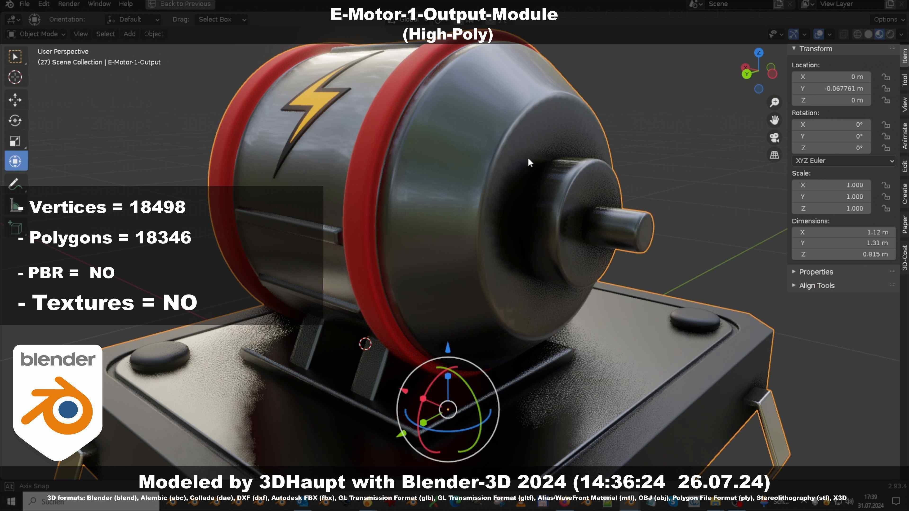 E-Motor-1-Output  3D model_56